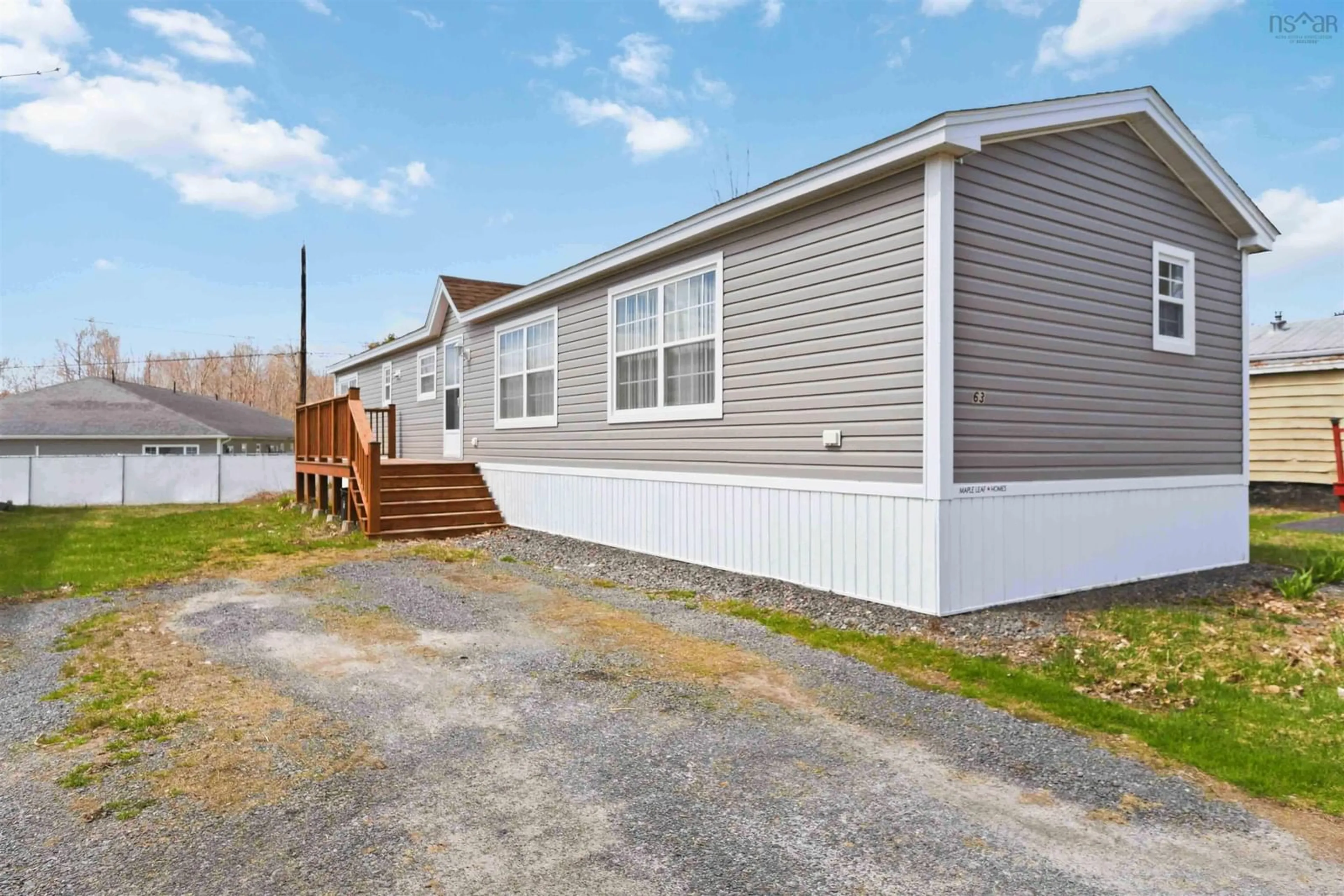Home with vinyl exterior material, street for 63 Douglas Ave, Berwick Nova Scotia B0P 1E0