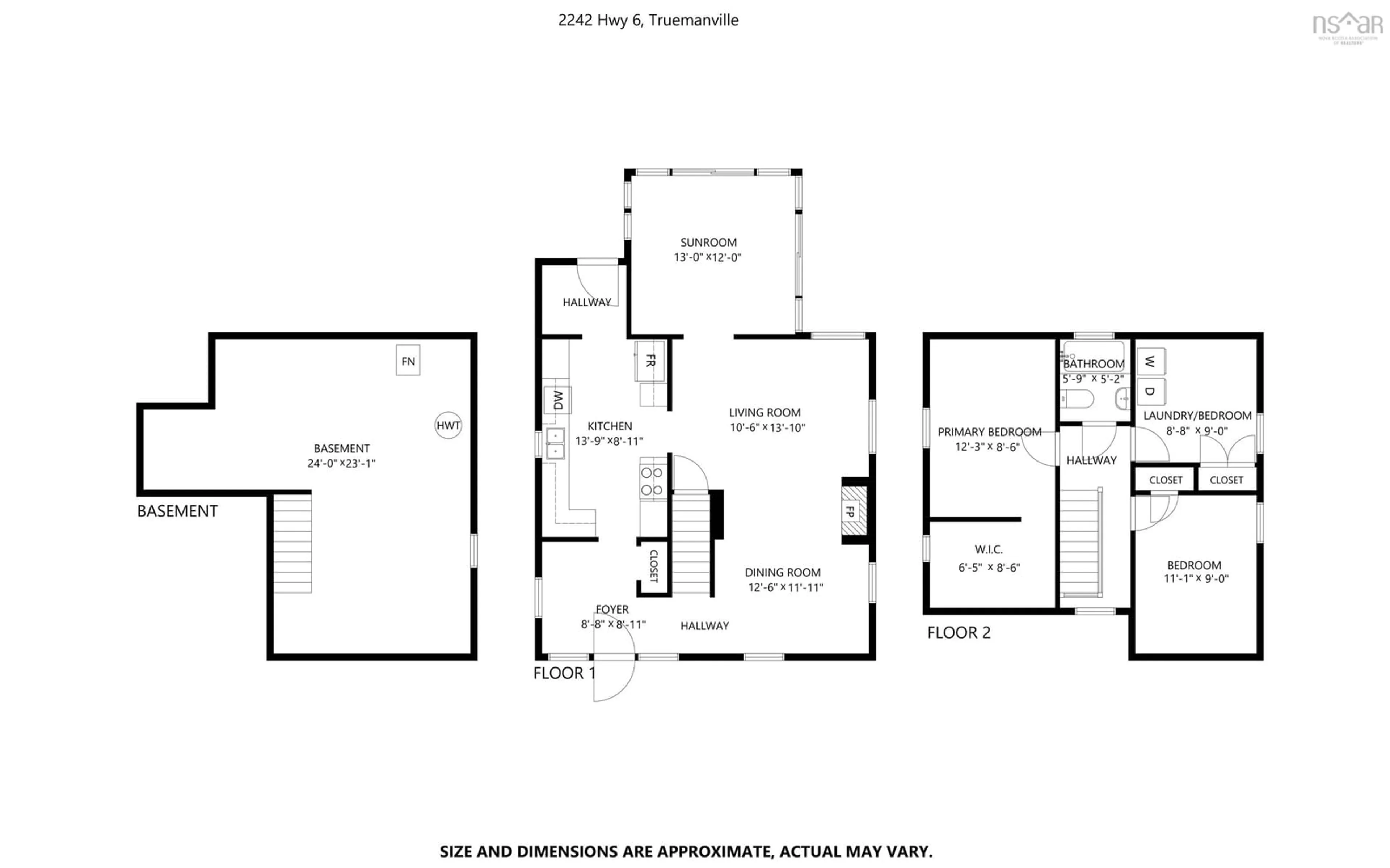 Floor plan for 2242 6 Hwy, Truemanville Nova Scotia B4H 3Y2