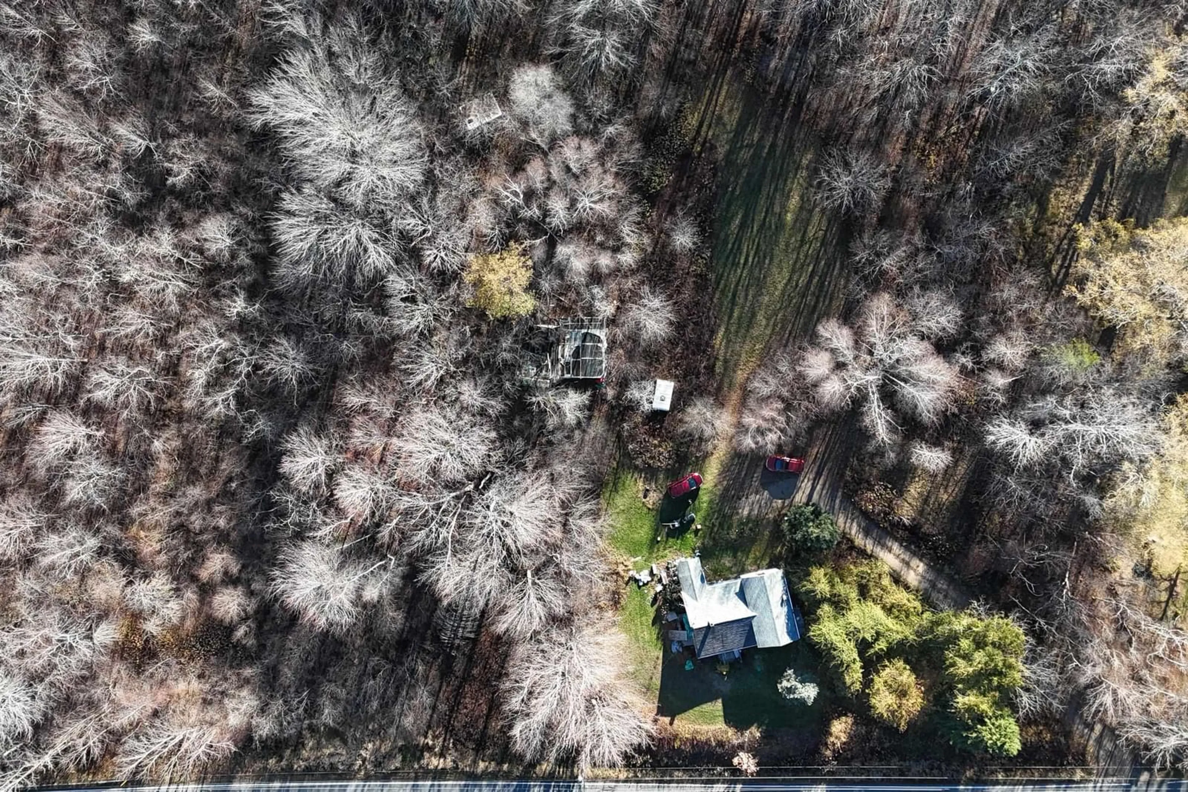 A pic from outside/outdoor area/front of a property/back of a property/a pic from drone, forest/trees view for 7006 Highway 201, South Williamston Nova Scotia B0P 1M0