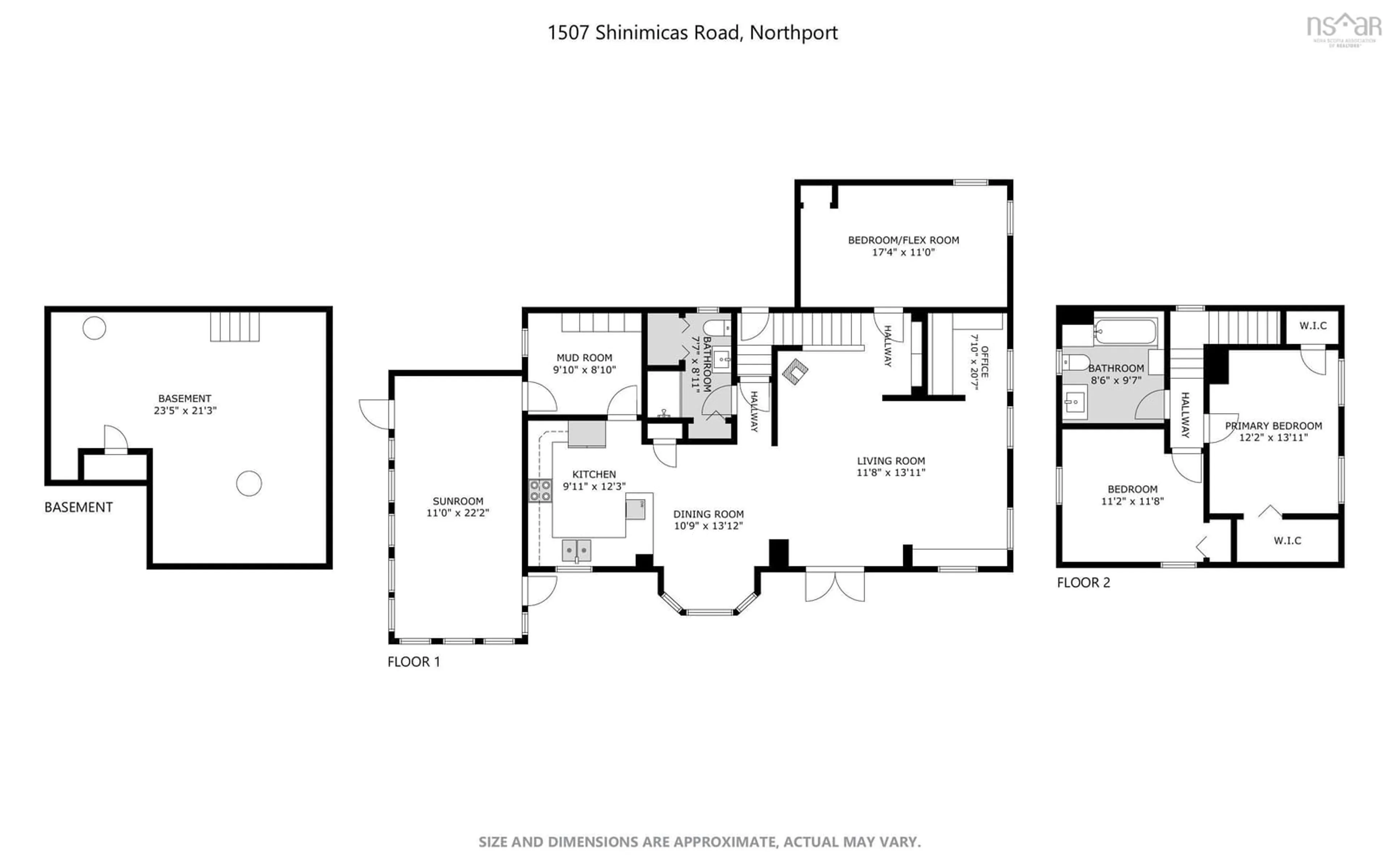 Floor plan for 1507 Shinimicas Rd, Northport Nova Scotia B0L 1E0