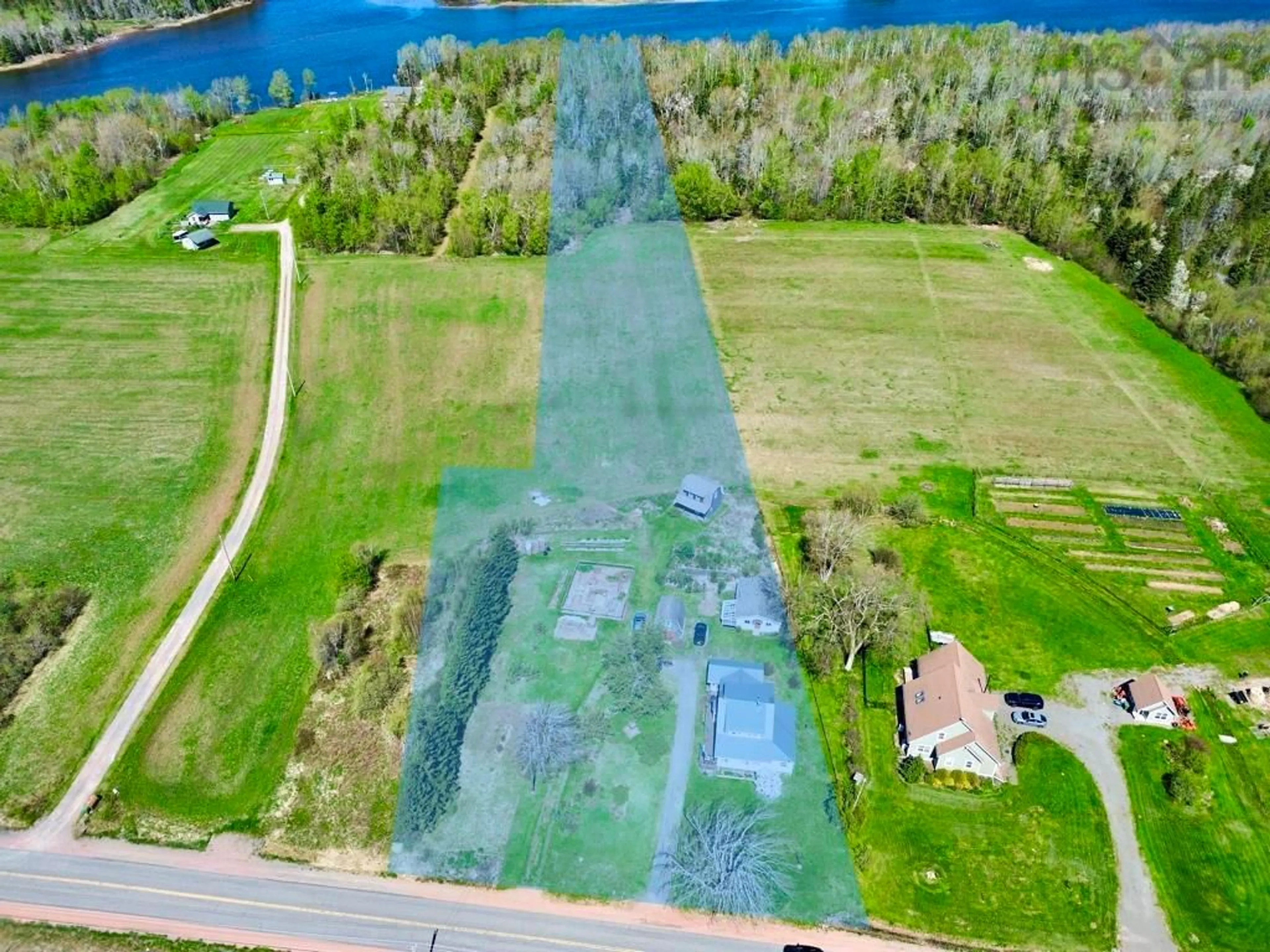 A pic from outside/outdoor area/front of a property/back of a property/a pic from drone, water/lake/river/ocean view for 1507 Shinimicas Rd, Northport Nova Scotia B0L 1E0