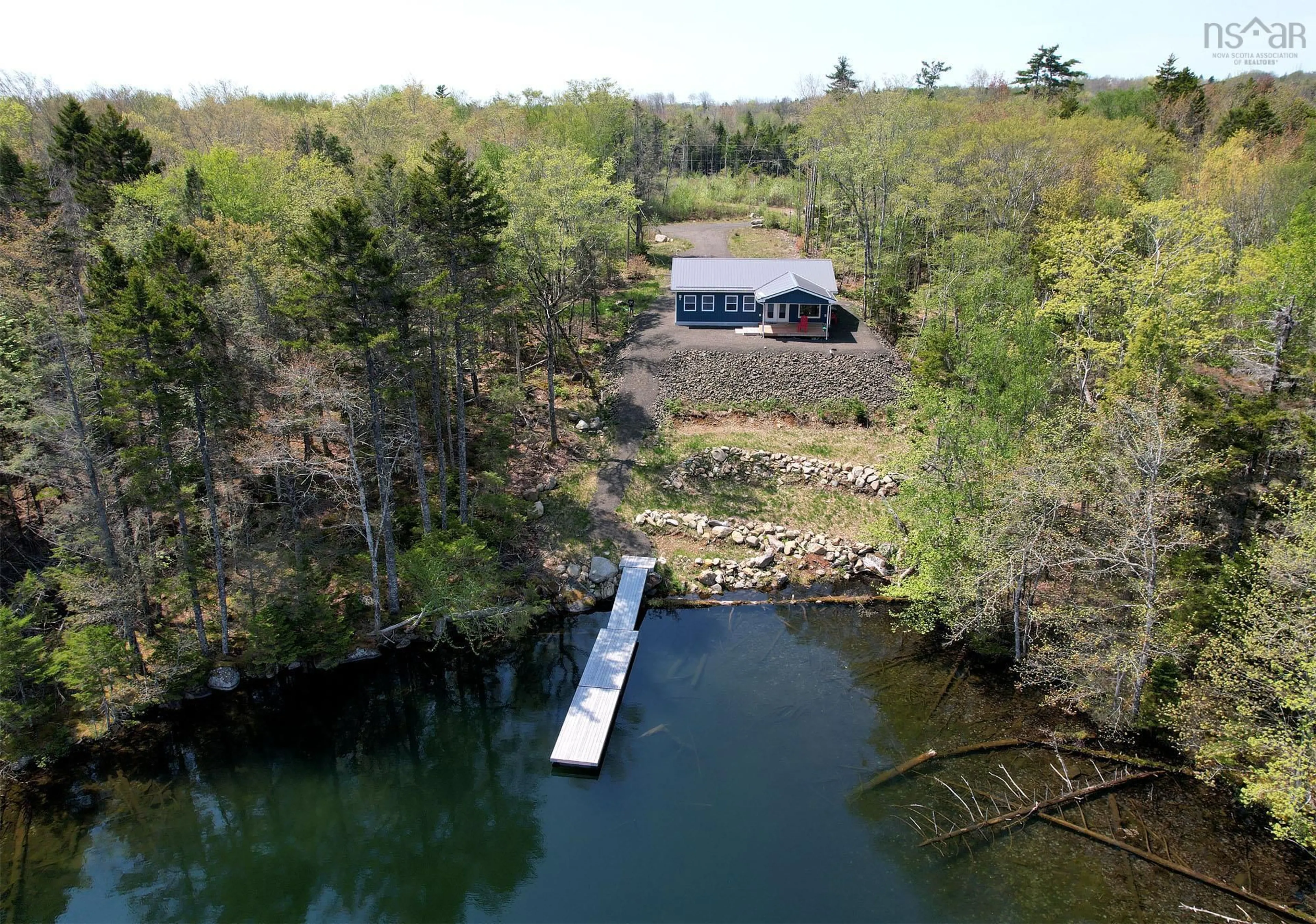 A pic from outside/outdoor area/front of a property/back of a property/a pic from drone, water/lake/river/ocean view for 1154 Ridge Rd #Lot 24-2, North Range Nova Scotia B0W 1H0