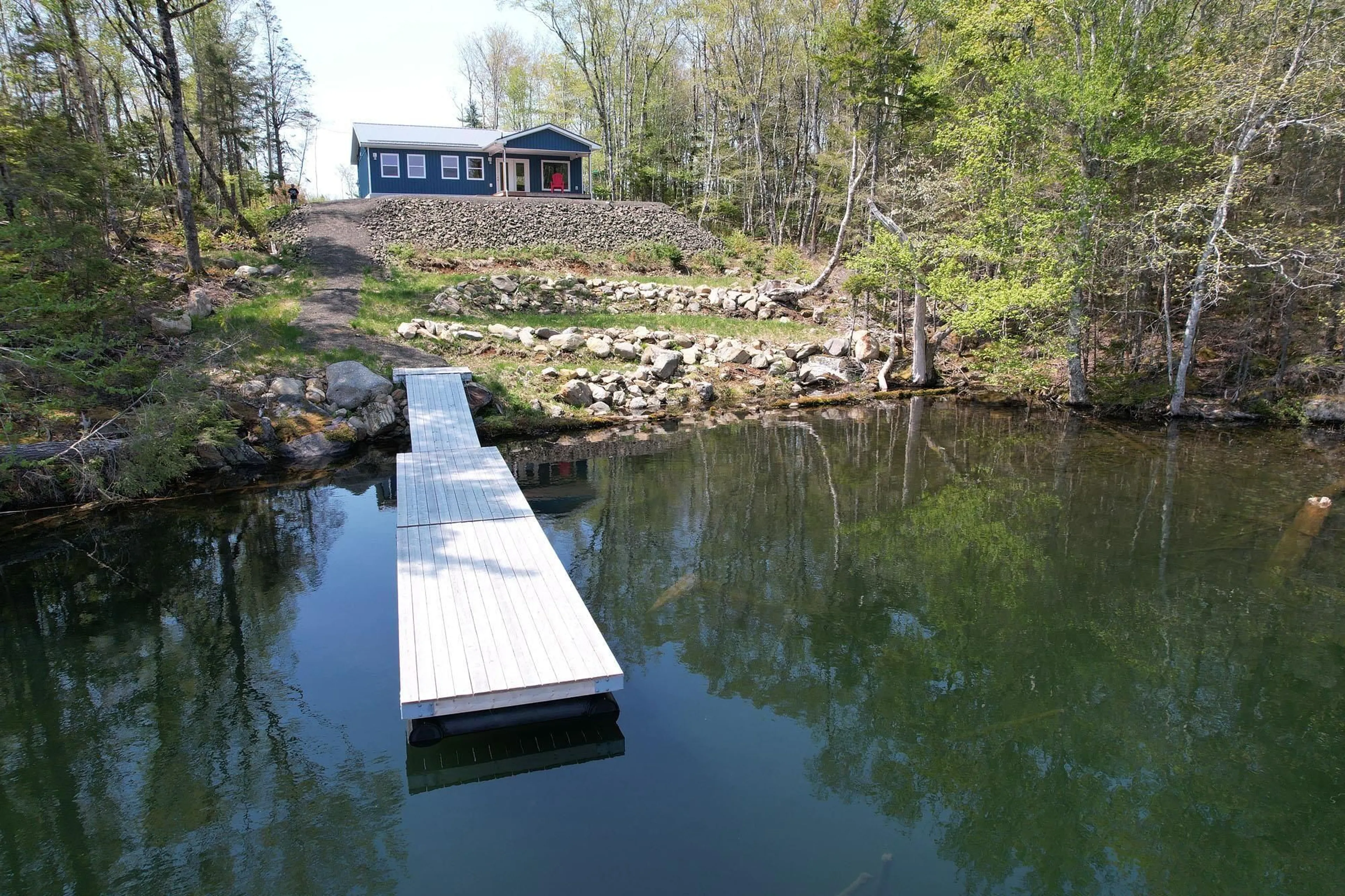 A pic from outside/outdoor area/front of a property/back of a property/a pic from drone, water/lake/river/ocean view for 1154 Ridge Rd #Lot 24-2, North Range Nova Scotia B0W 1H0