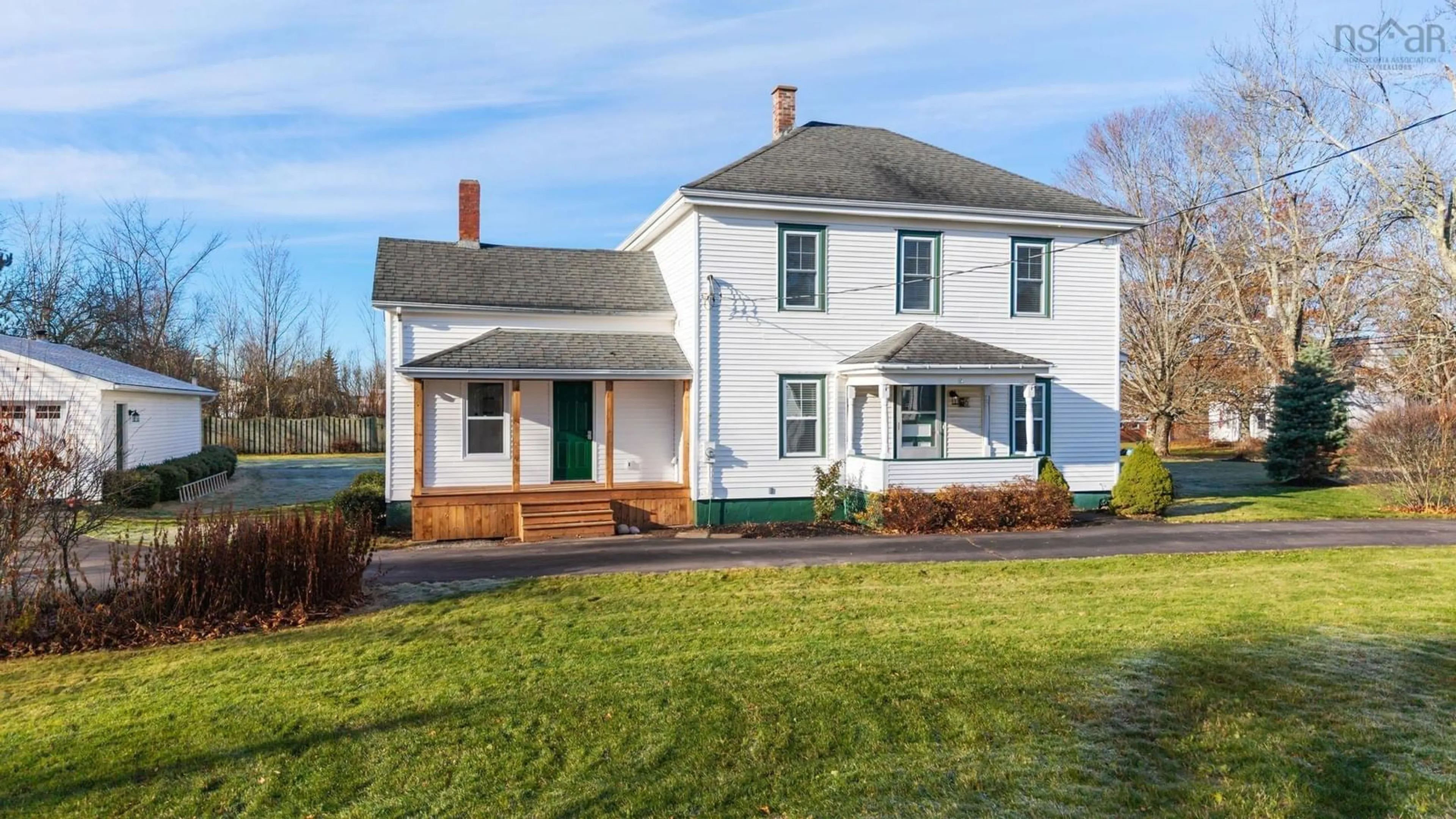 Home with vinyl exterior material, street for 6 Hamilton Ave, Brookfield Nova Scotia B0N 1C0