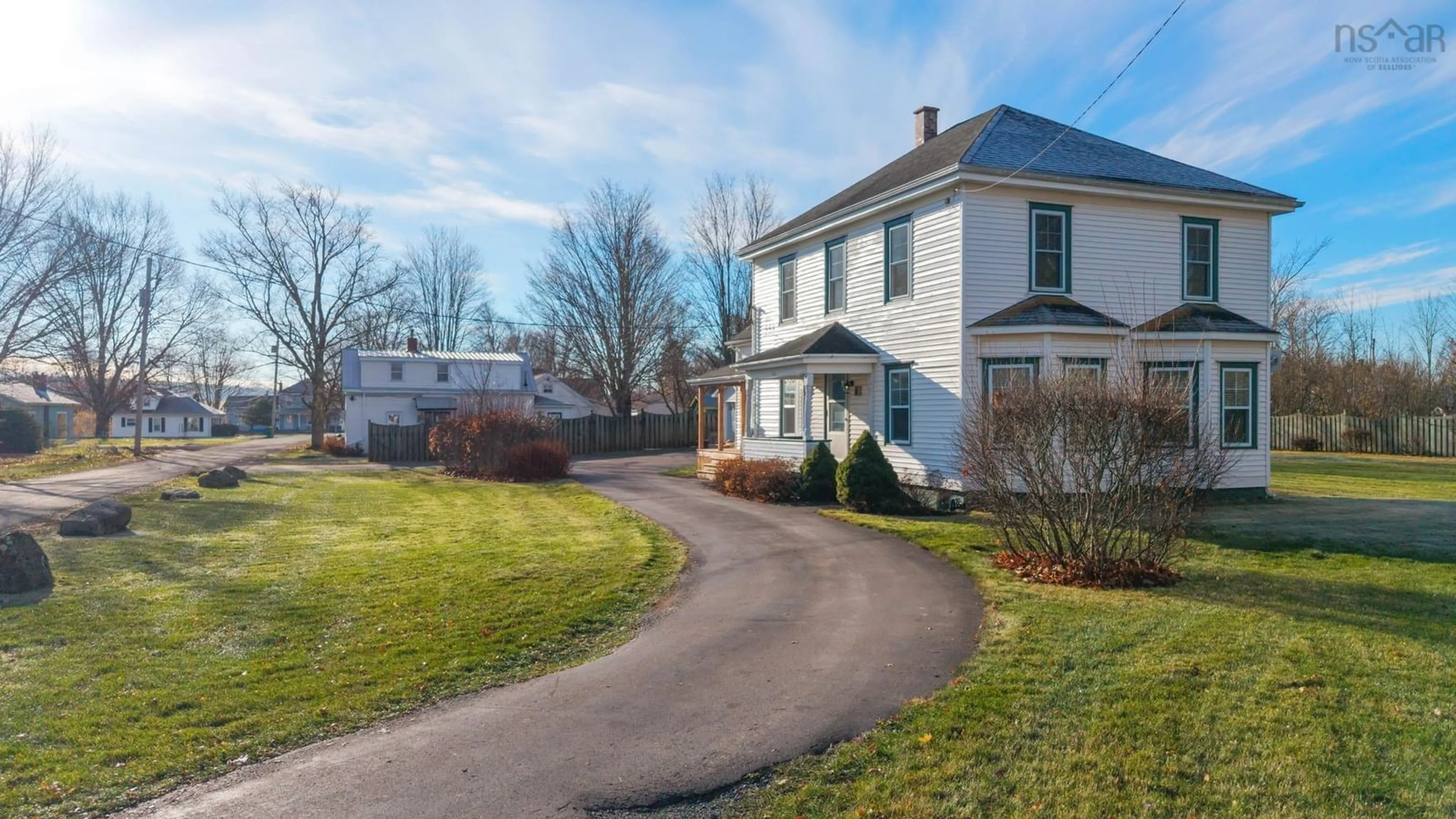 A pic from outside/outdoor area/front of a property/back of a property/a pic from drone, street for 6 Hamilton Ave, Brookfield Nova Scotia B0N 1C0