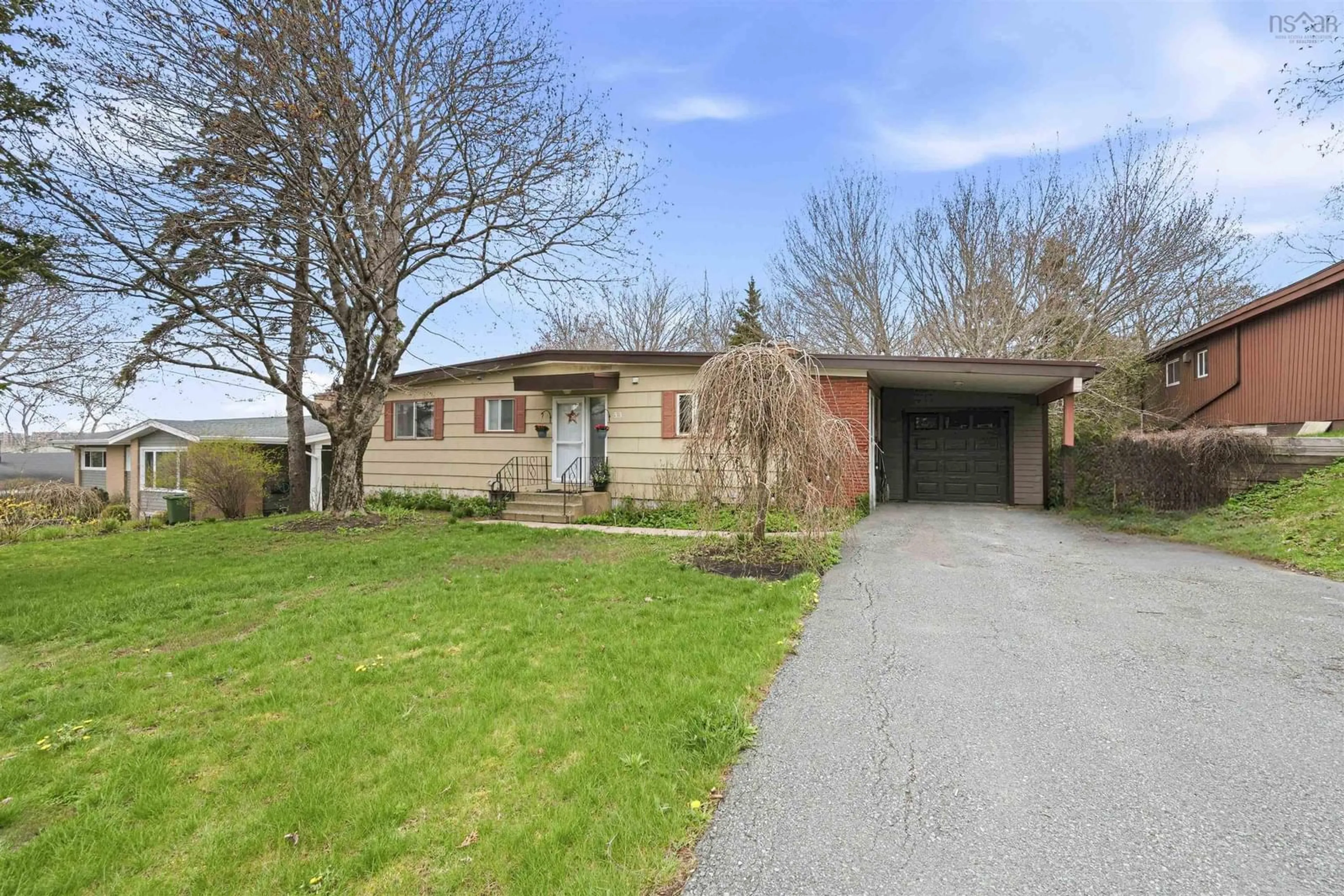 A pic from outside/outdoor area/front of a property/back of a property/a pic from drone, street for 33 Marlwood Dr, Wedgewood Nova Scotia B3M 3H4