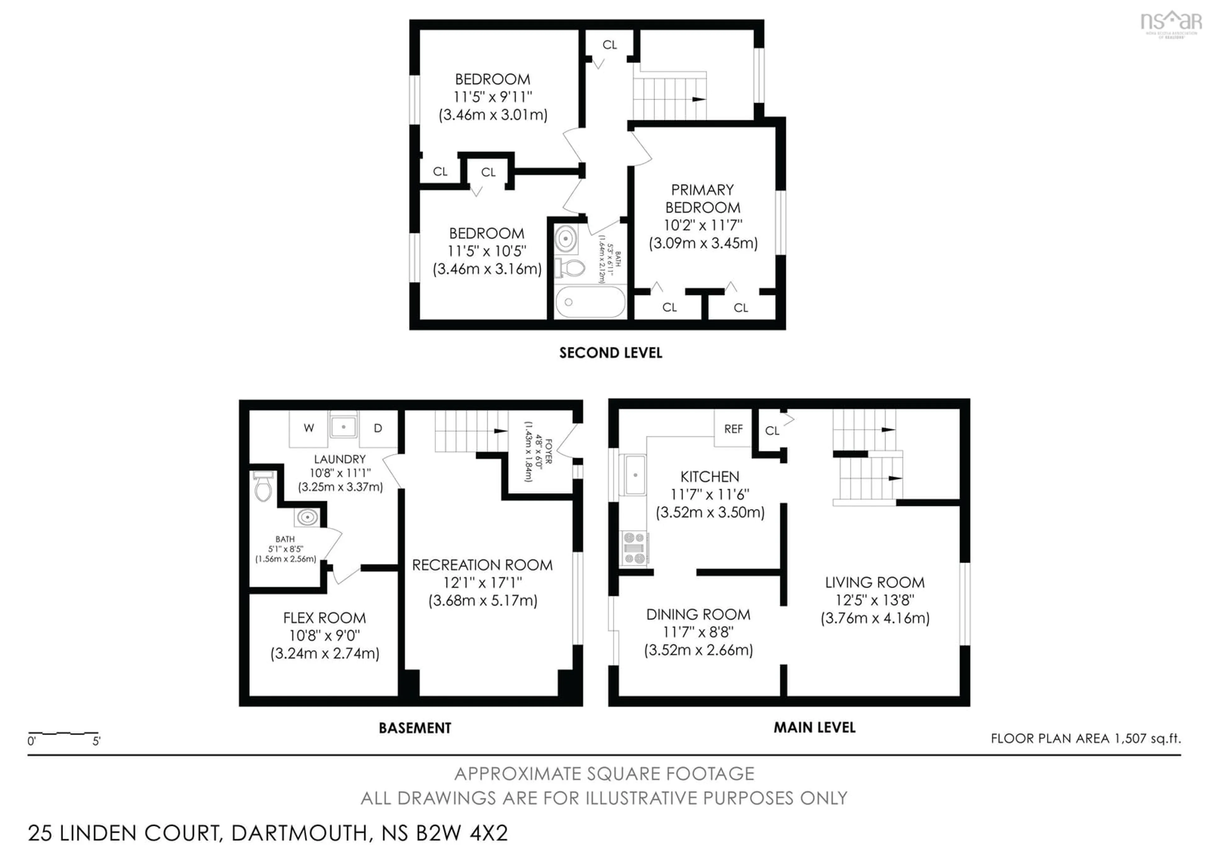 Floor plan for 25 Linden Court, Cole Harbour Nova Scotia B2W 4X2