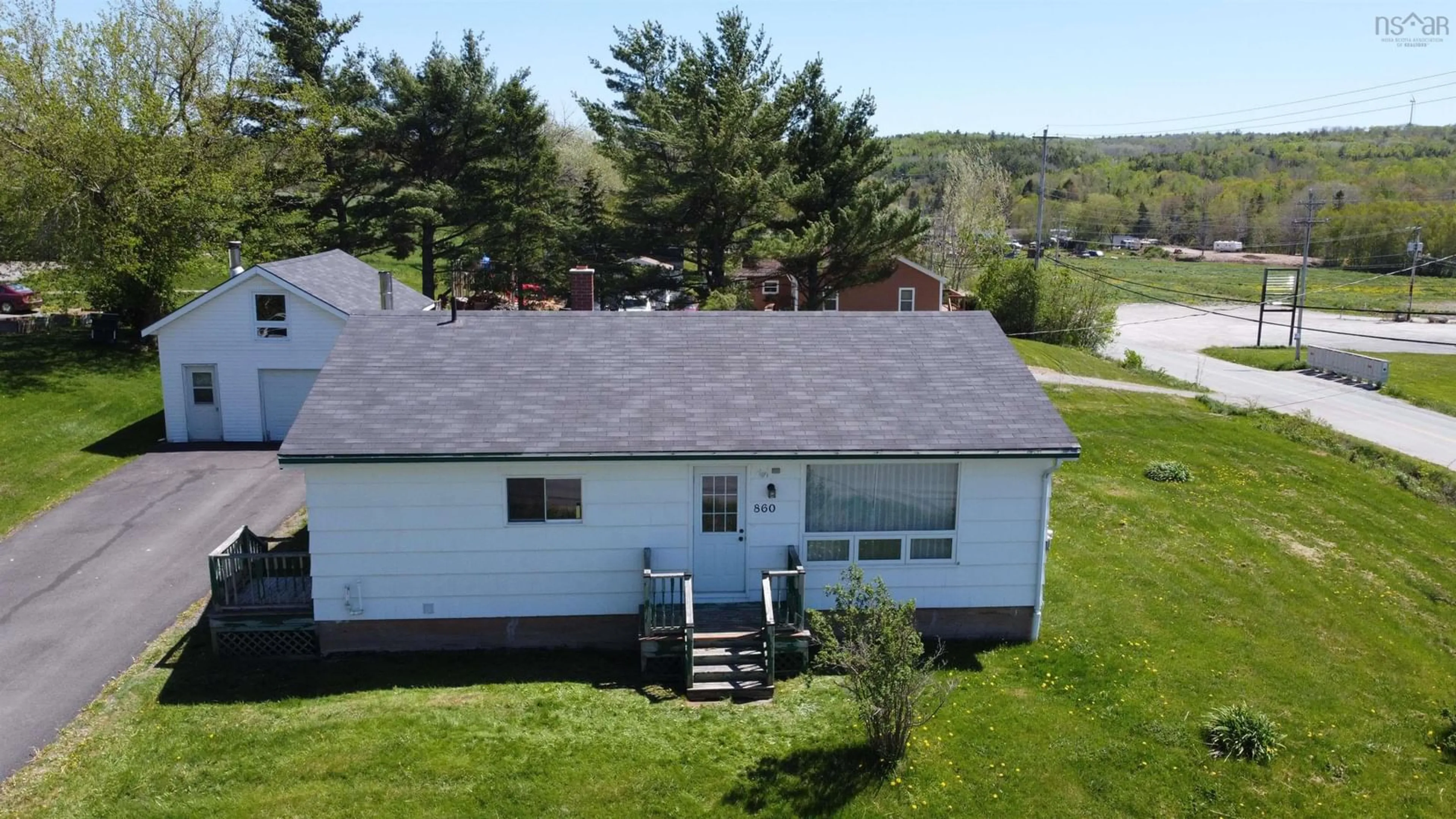 A pic from outside/outdoor area/front of a property/back of a property/a pic from drone, unknown for 860 Windsor Back Rd, Three Mile Plains Nova Scotia B0N 2T0