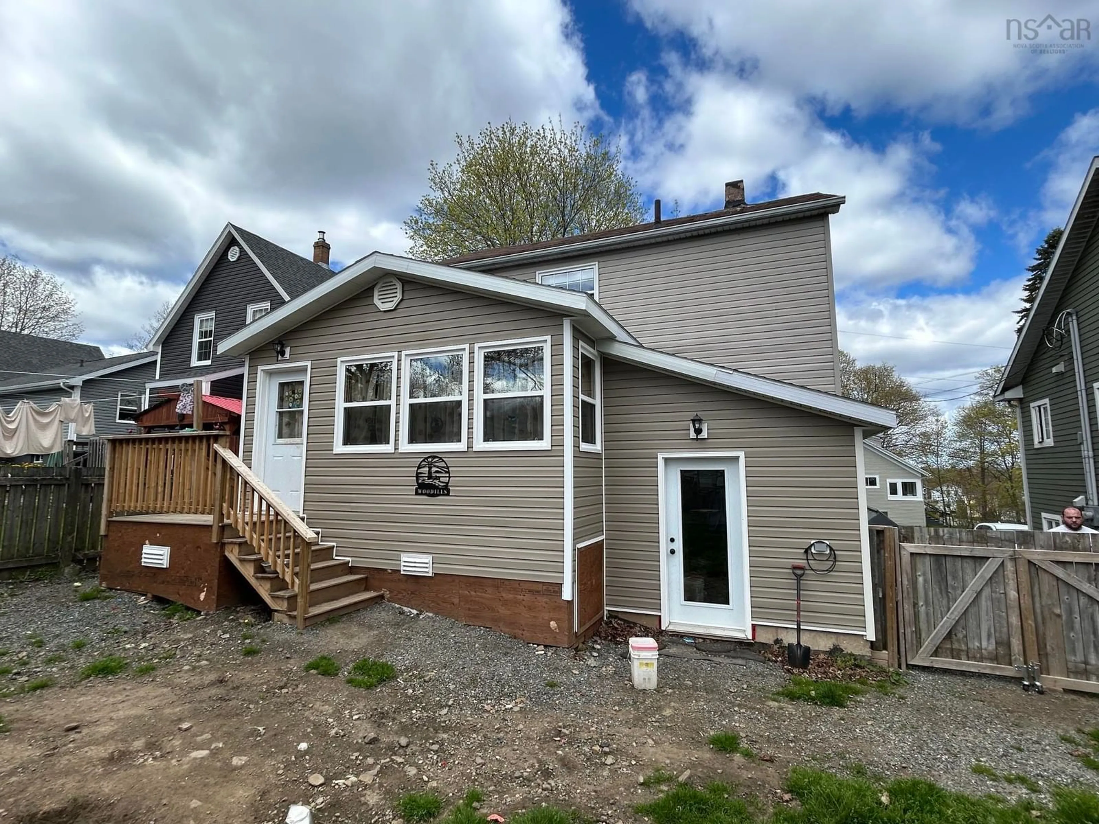 Home with vinyl exterior material, street for 156 Grove St, Sydney Nova Scotia B1P 3N2