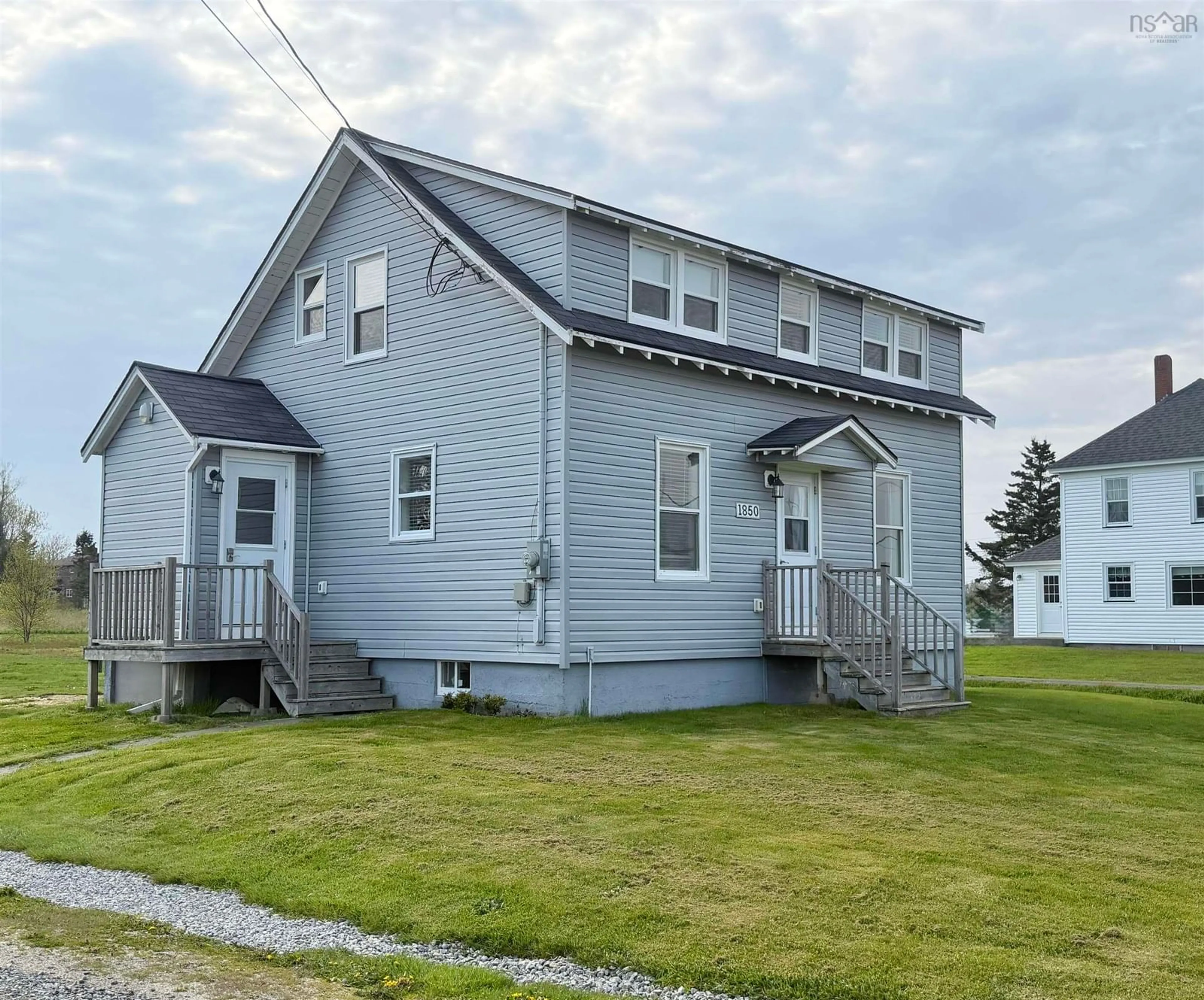 A pic from outside/outdoor area/front of a property/back of a property/a pic from drone, building for 1850 Highway 335, Lower West Pubnico Nova Scotia B0W 2C0
