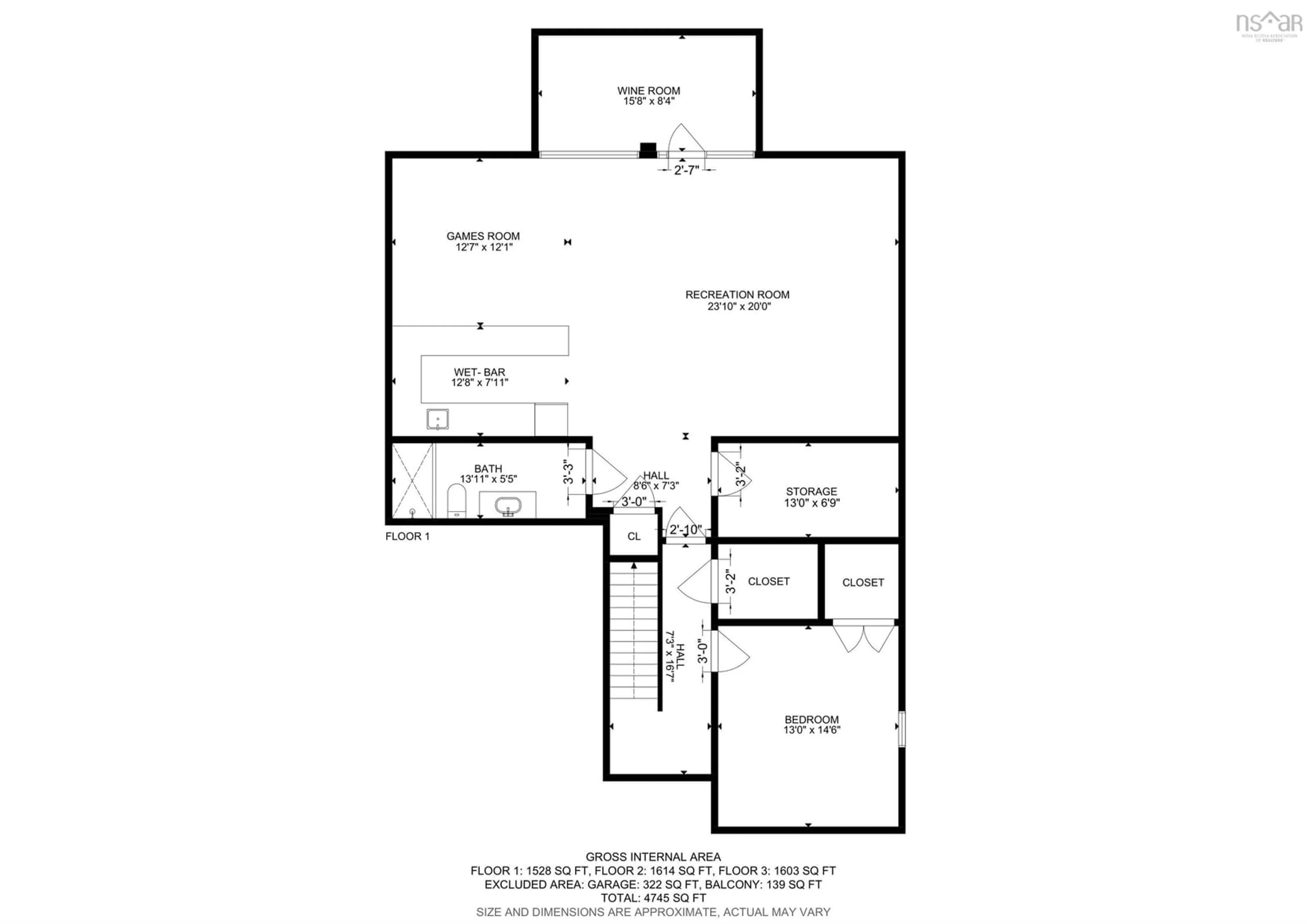 Floor plan for 263 Harbourside Drive, Fox Harbour Nova Scotia B0K 1Y0