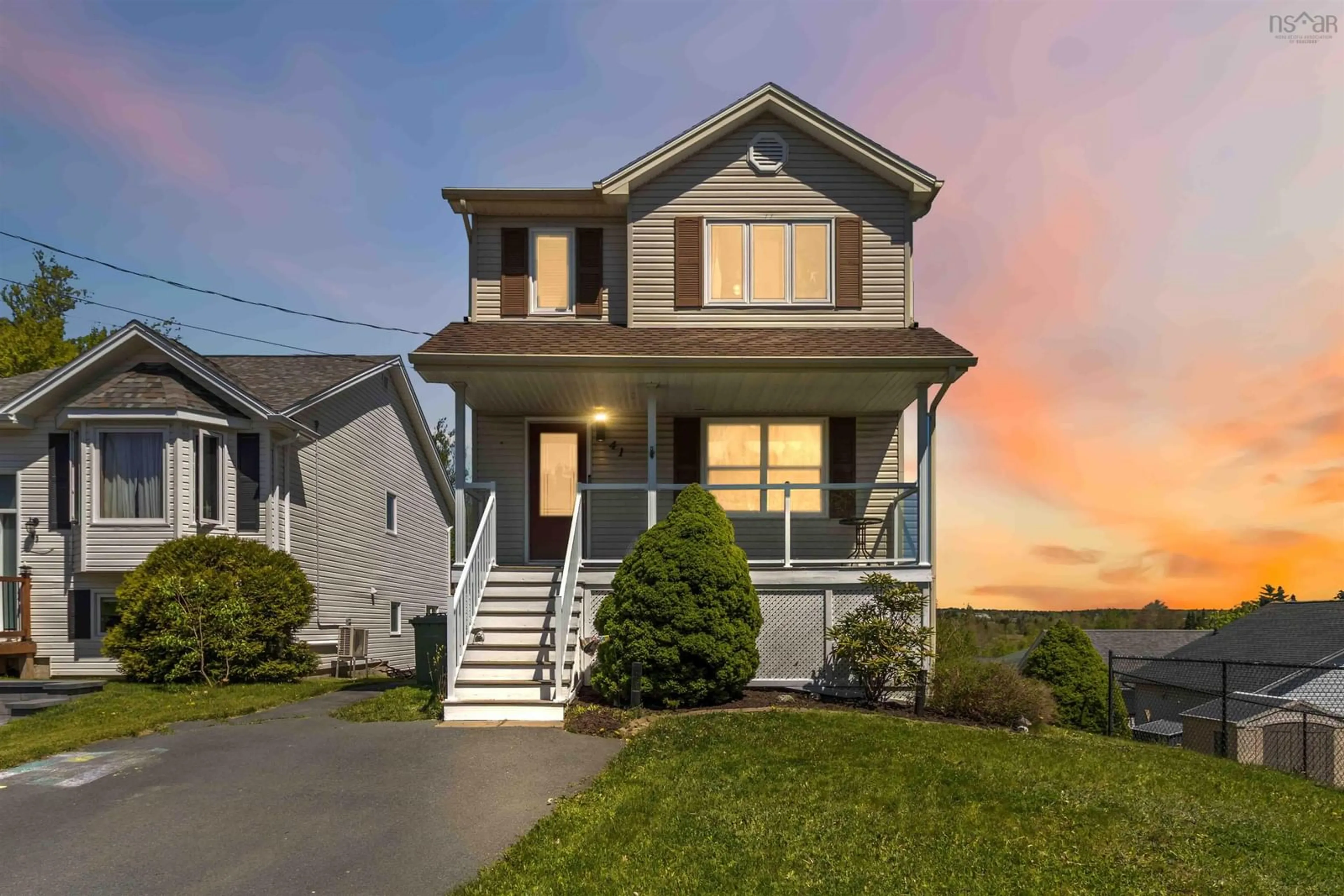 Home with vinyl exterior material, street for 41 Bianca Crt, Middle Sackville Nova Scotia B4E 3E2