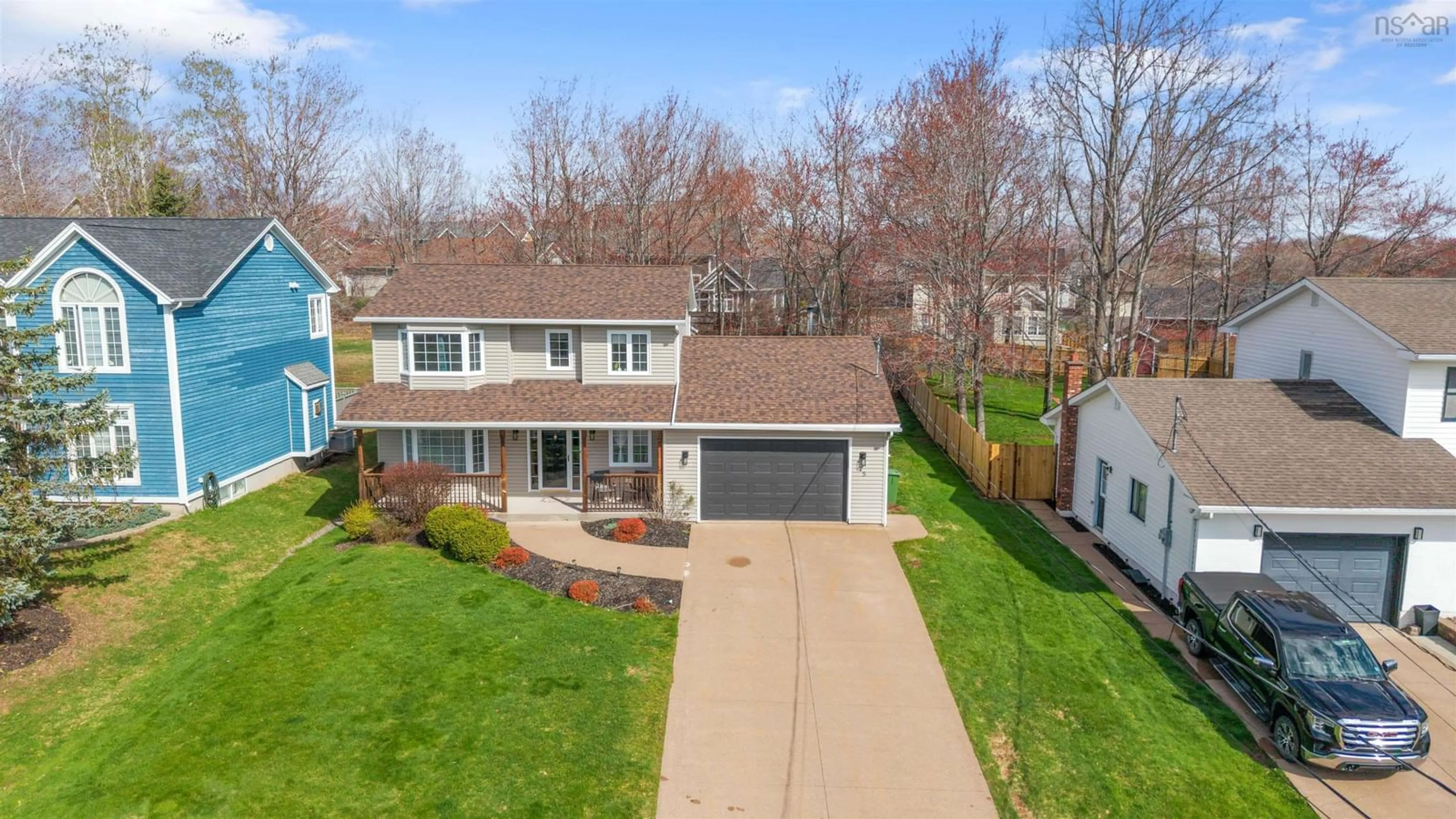 A pic from outside/outdoor area/front of a property/back of a property/a pic from drone, street for 25 Terrace Heights Dr, New Glasgow Nova Scotia B2H 5V8