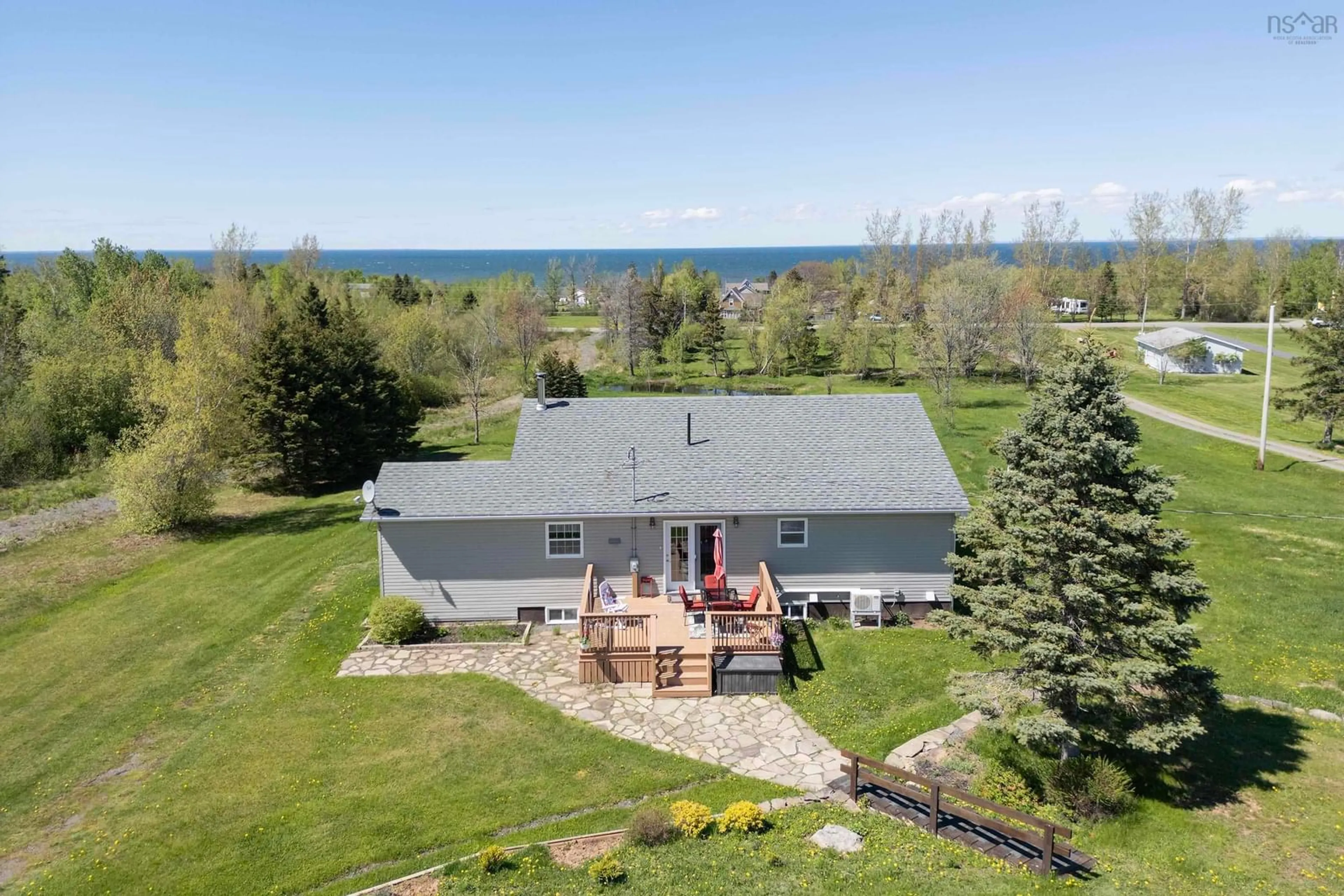 A pic from outside/outdoor area/front of a property/back of a property/a pic from drone, water/lake/river/ocean view for 1448 Gulf Shore Rd, Gulf Shore Nova Scotia B0K 1L0