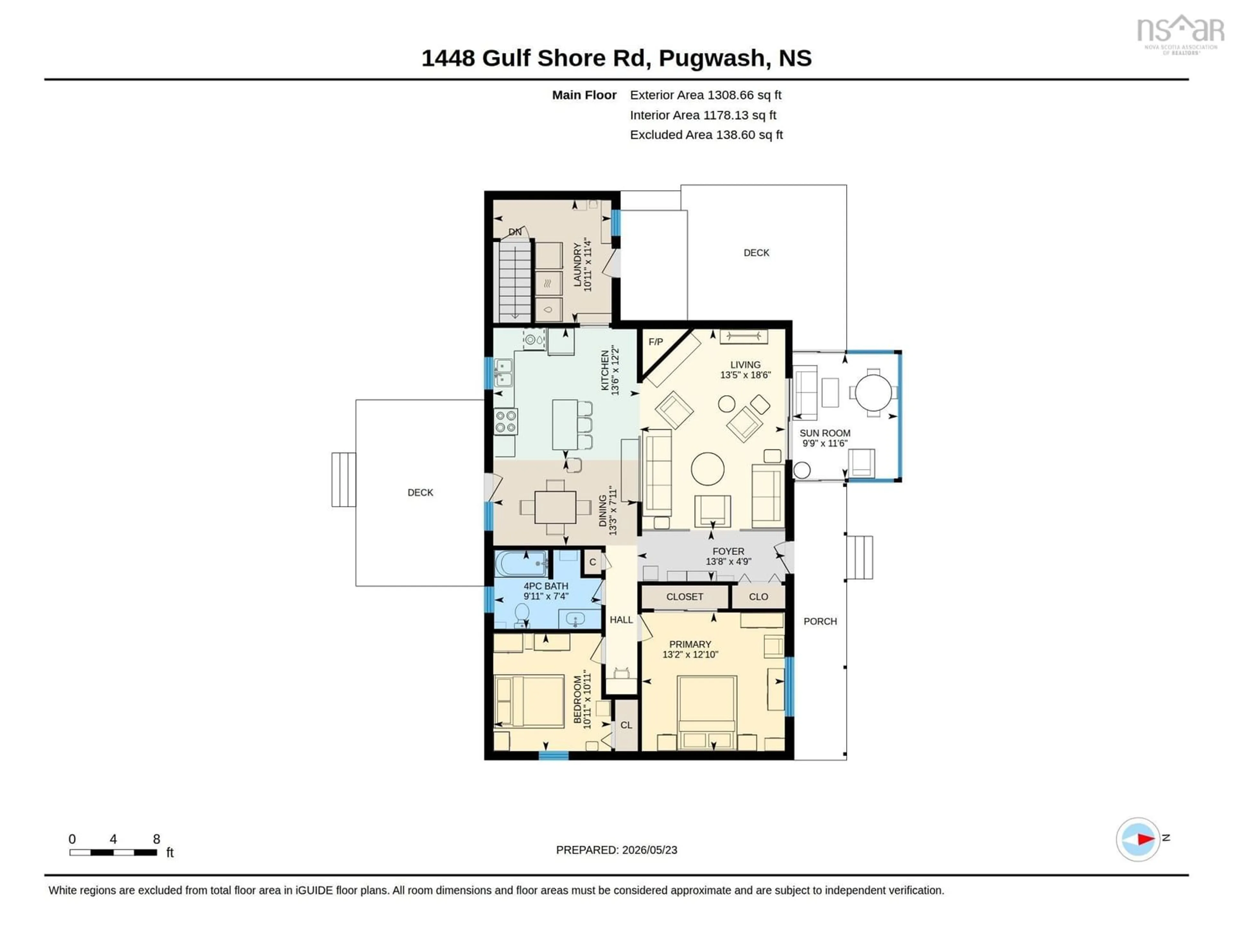 Floor plan for 1448 Gulf Shore Rd, Gulf Shore Nova Scotia B0K 1L0