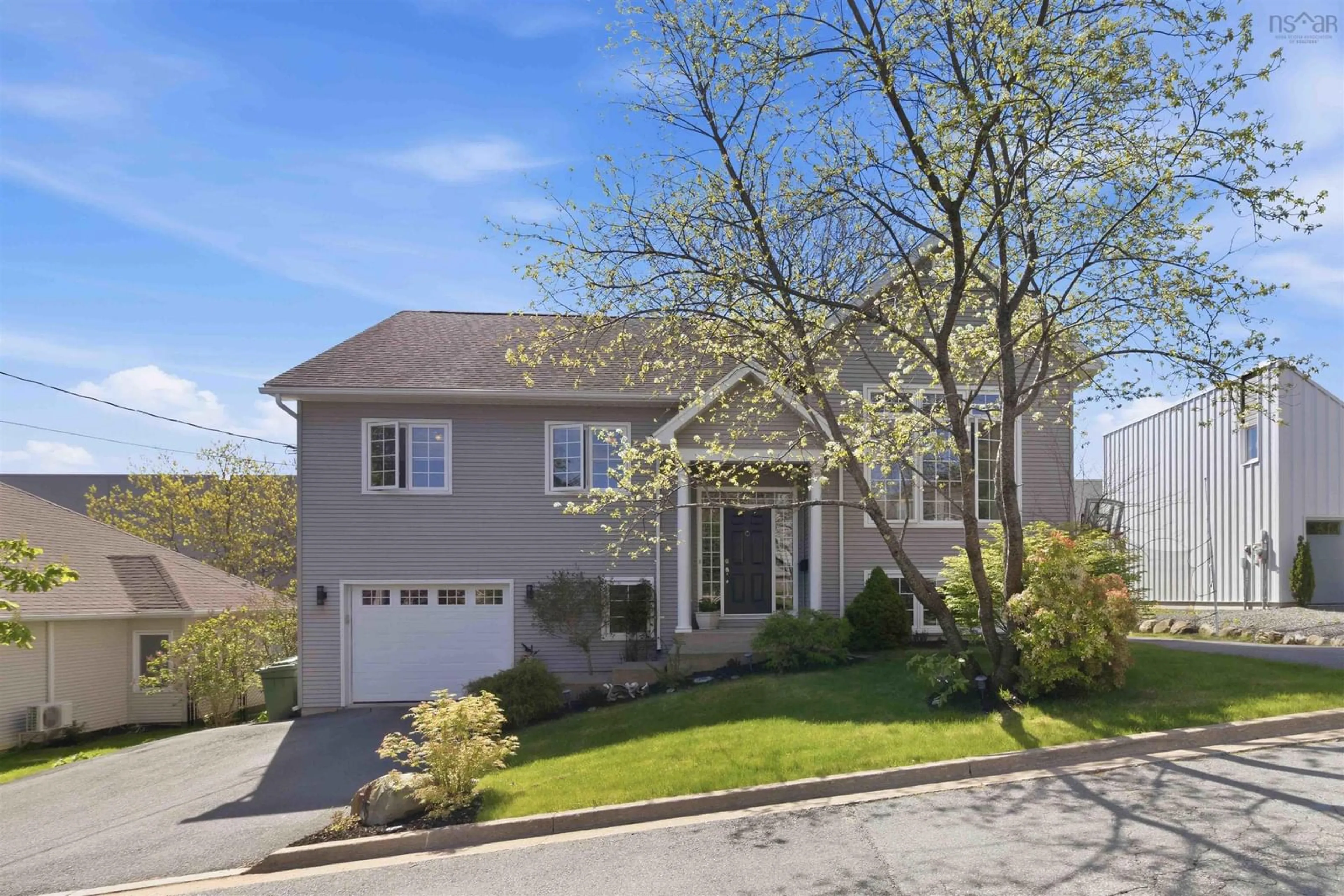 Home with vinyl exterior material, street for 16 Boutiliers Lane, Dartmouth Nova Scotia B2X 2H7