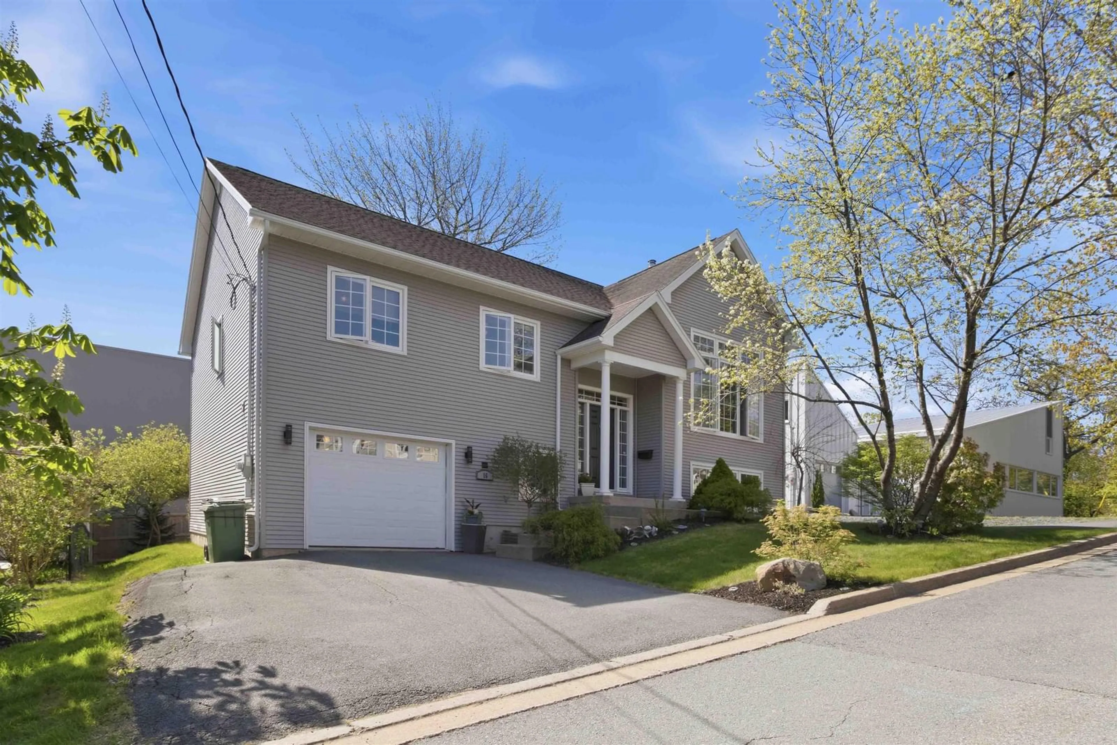 Home with vinyl exterior material, street for 16 Boutiliers Lane, Dartmouth Nova Scotia B2X 2H7