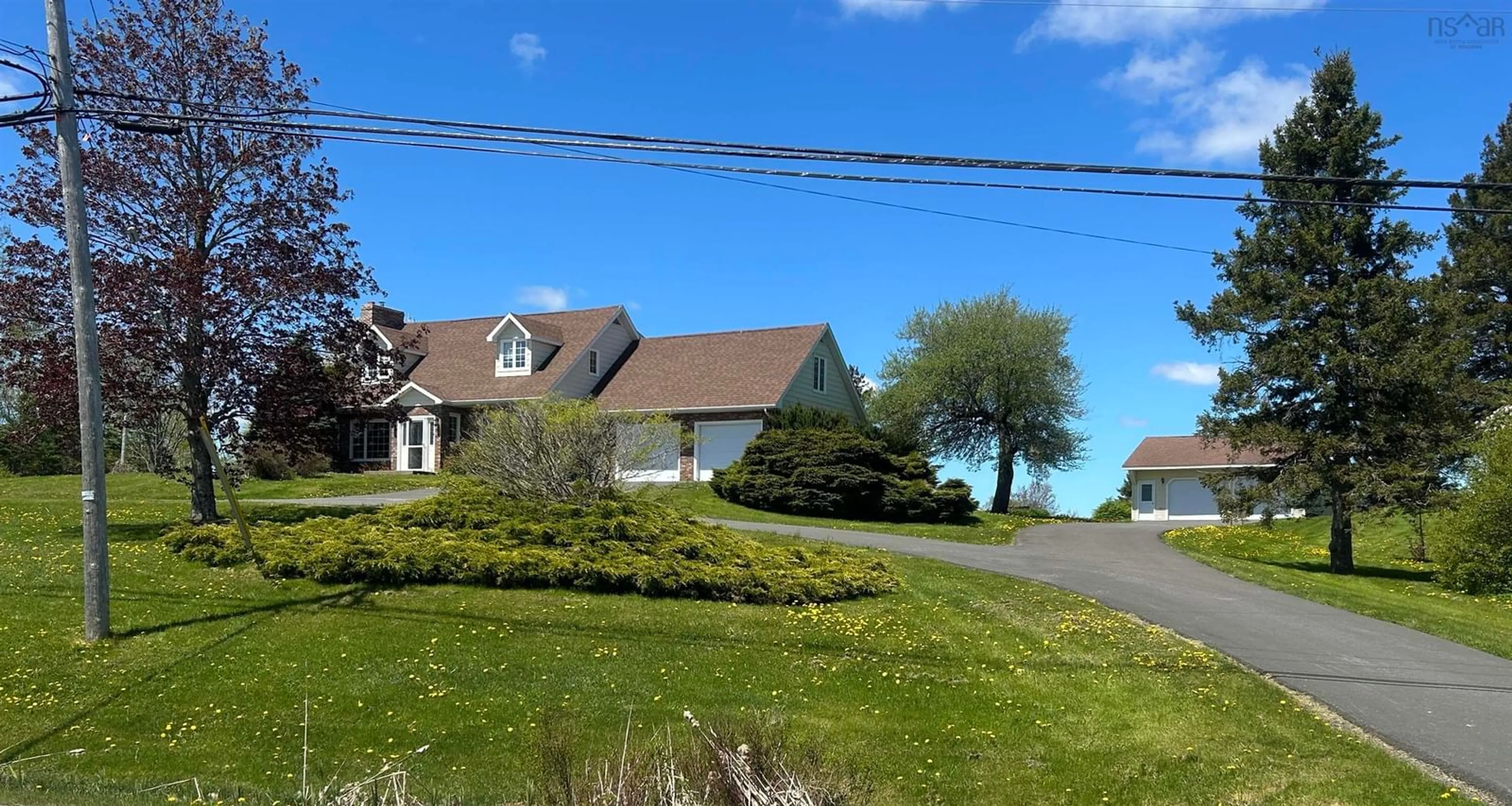 A pic from outside/outdoor area/front of a property/back of a property/a pic from drone, unknown for 4819 Highway 7, Salt Springs Nova Scotia B2G 0B4