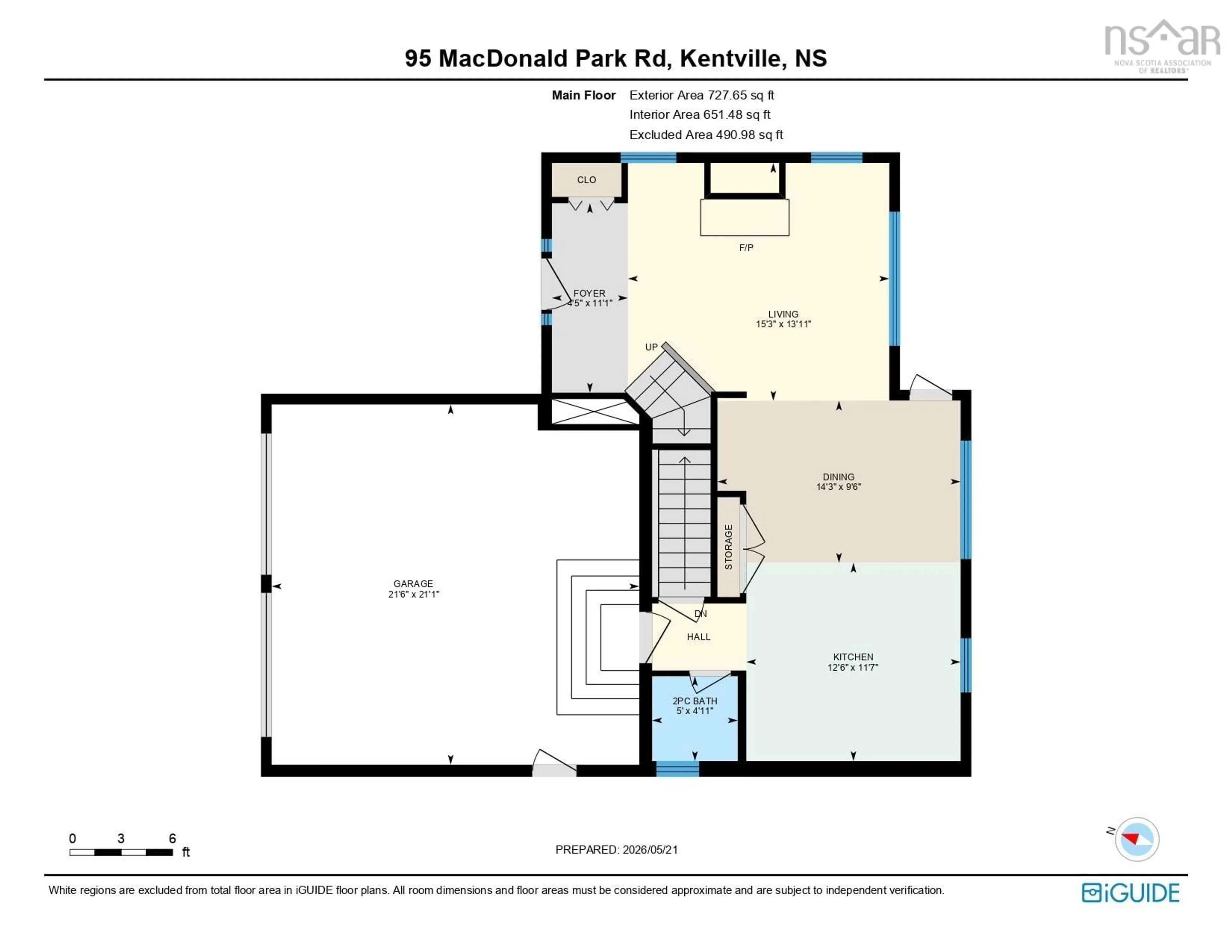 Floor plan for 95 Macdonald Park Rd, Kentville Nova Scotia B4N 5G6