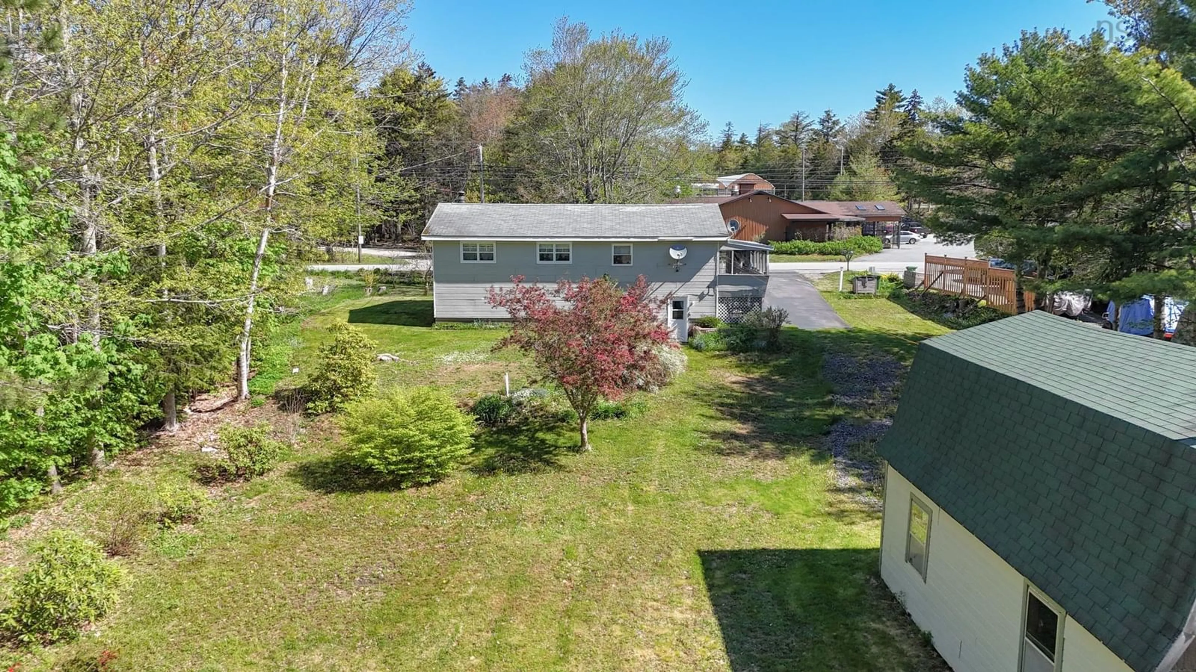 A pic from outside/outdoor area/front of a property/back of a property/a pic from drone, street for 3261 Highway 325, Wileville Nova Scotia B4V 5H5