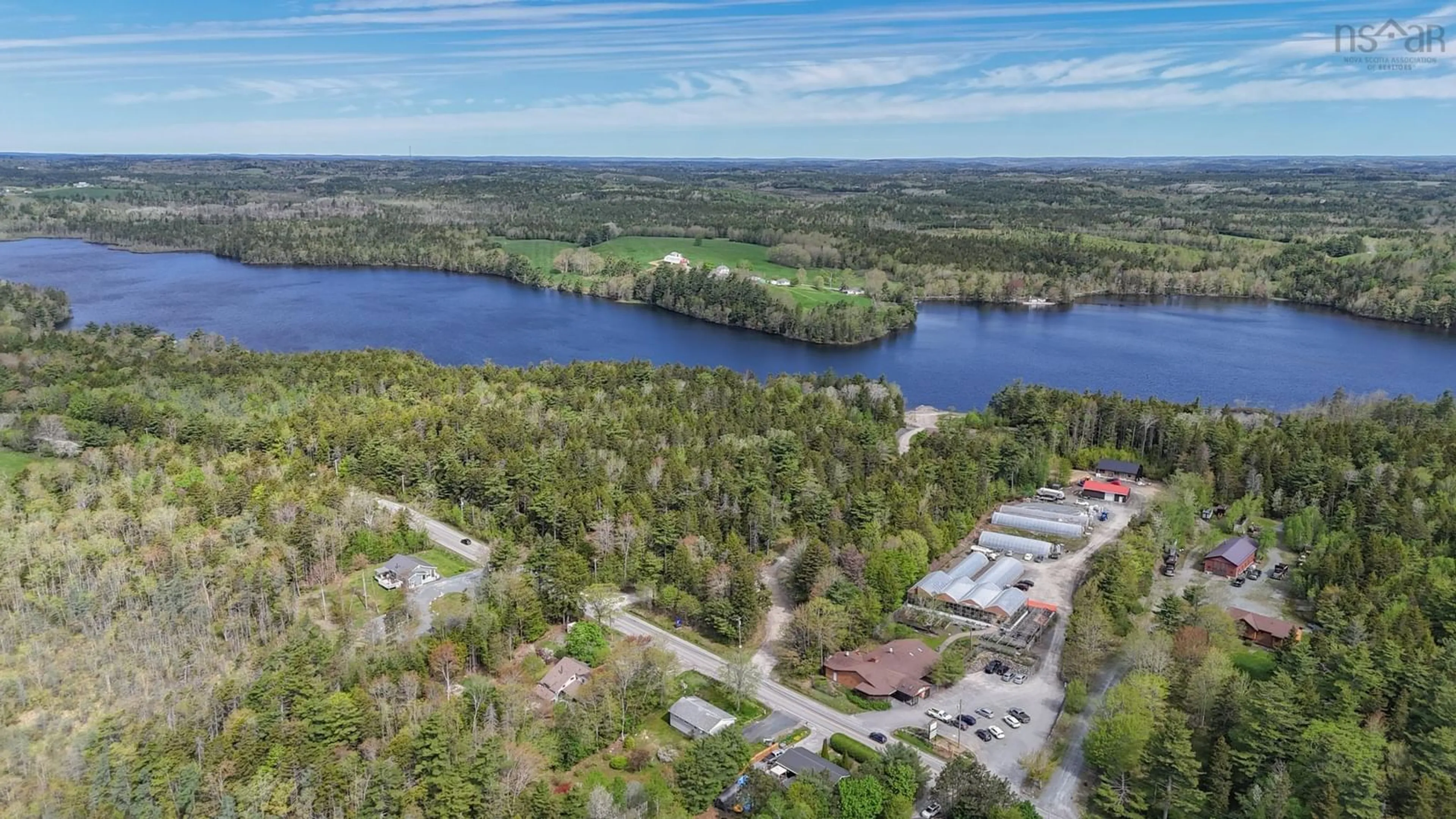 A pic from outside/outdoor area/front of a property/back of a property/a pic from drone, water/lake/river/ocean view for 3261 Highway 325, Wileville Nova Scotia B4V 5H5