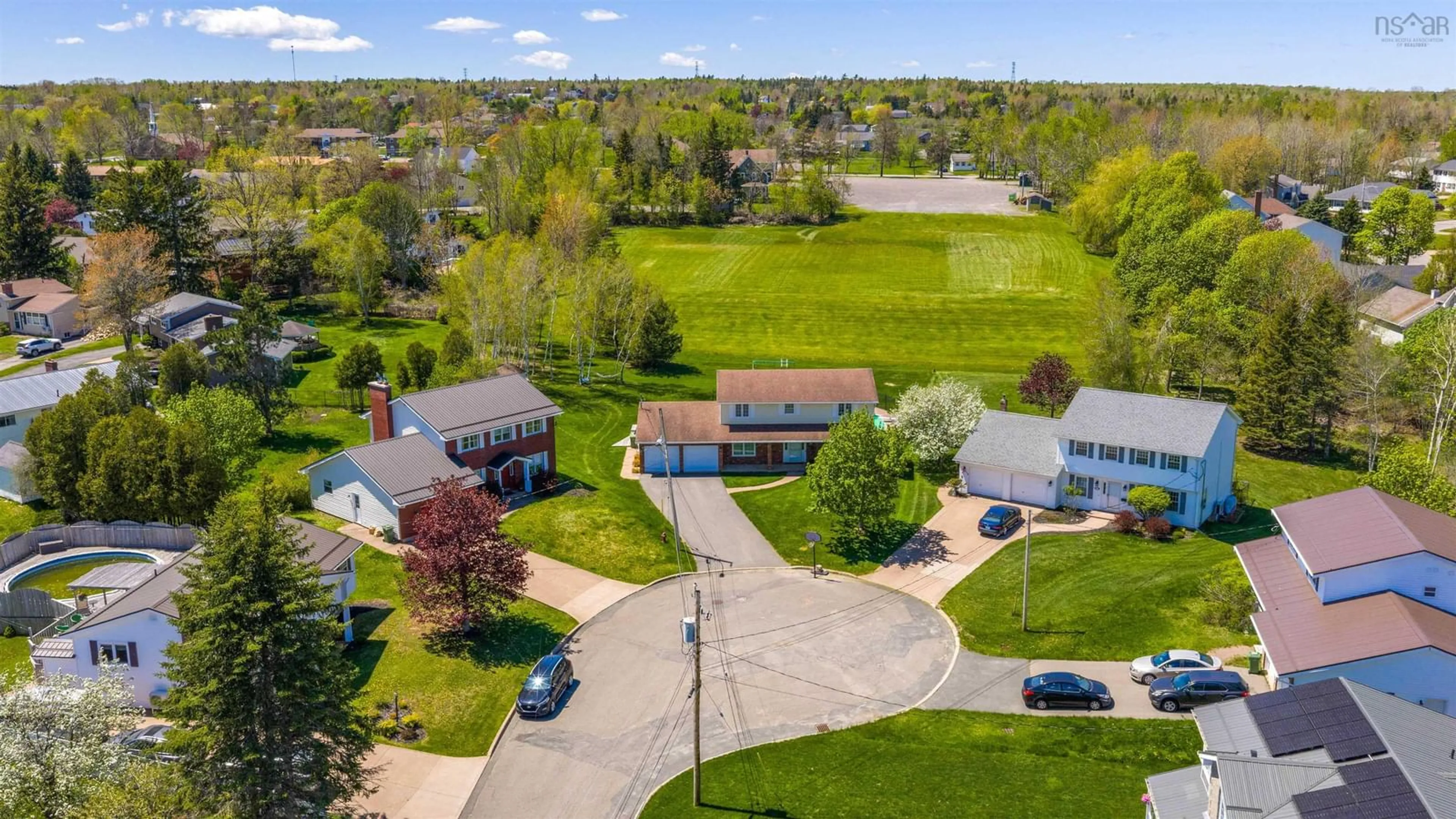 A pic from outside/outdoor area/front of a property/back of a property/a pic from drone, street for 26 Carmichael Crt, New Glasgow Nova Scotia B2H 5T2