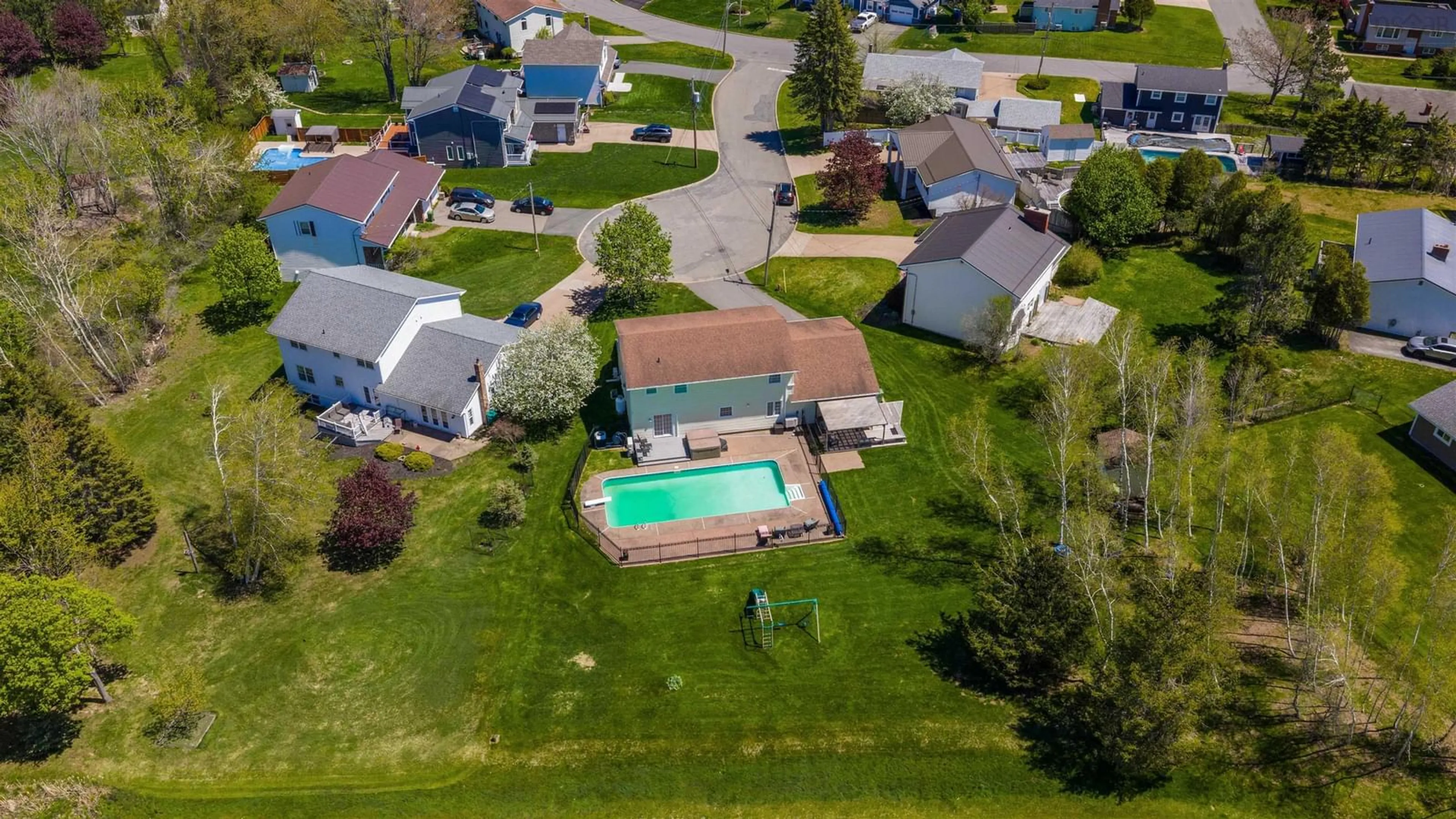 A pic from outside/outdoor area/front of a property/back of a property/a pic from drone, street for 26 Carmichael Crt, New Glasgow Nova Scotia B2H 5T2