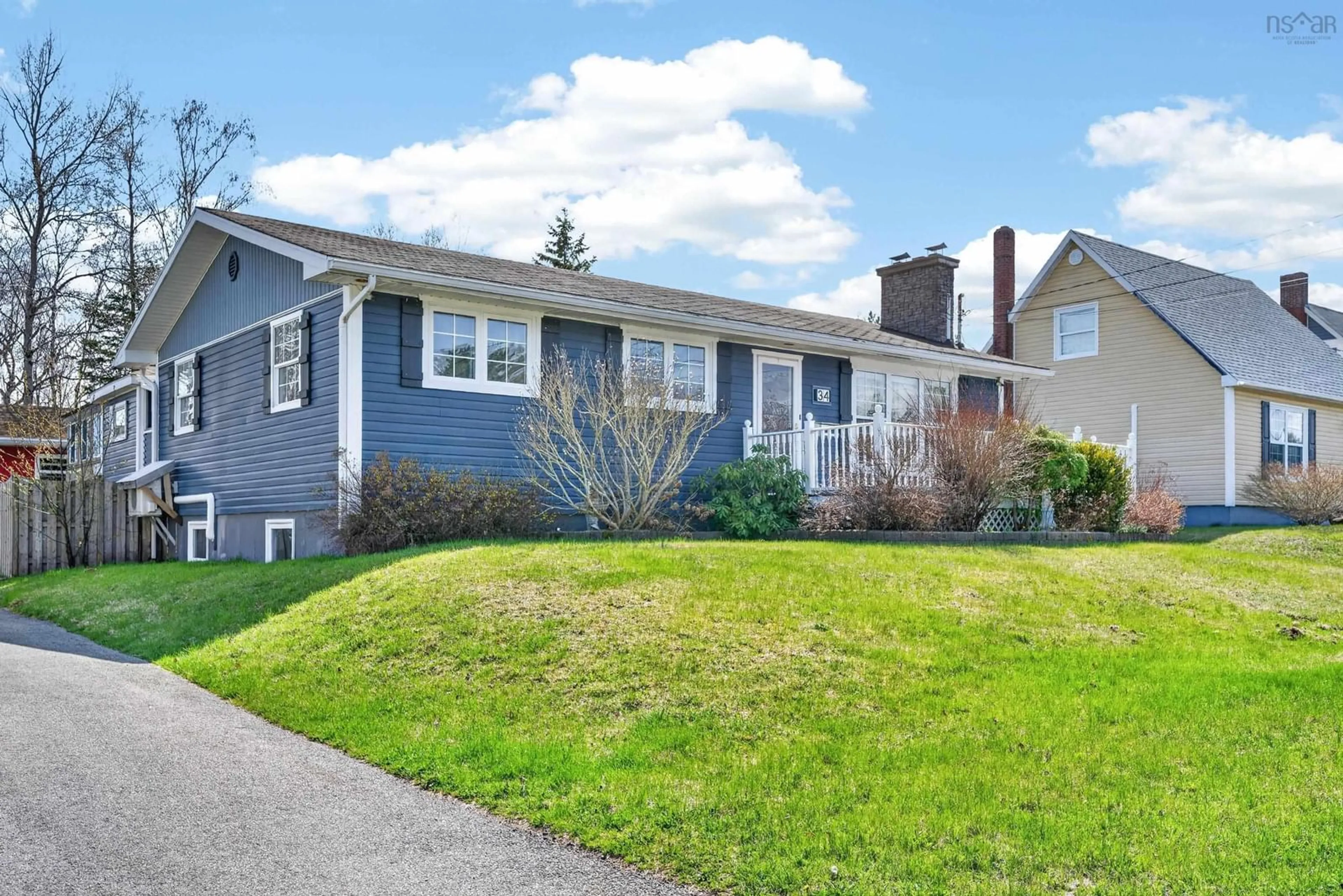 Home with vinyl exterior material, street for 34 Glenda Crescent, Sydney Nova Scotia B1S 2M5