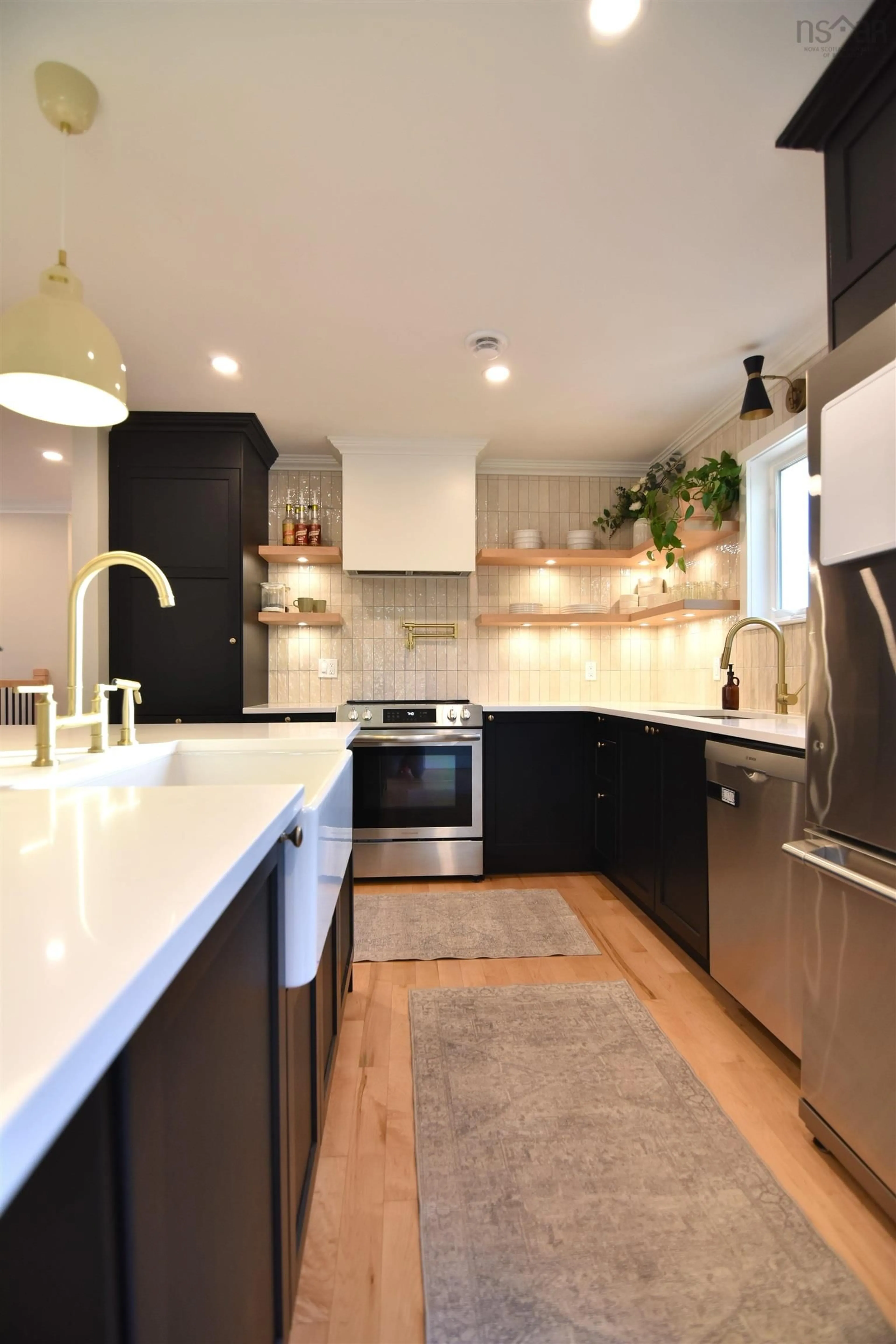 Contemporary kitchen, ceramic/tile floor for 1034 Riverside Dr, Lower Sackville Nova Scotia B4C 1B4