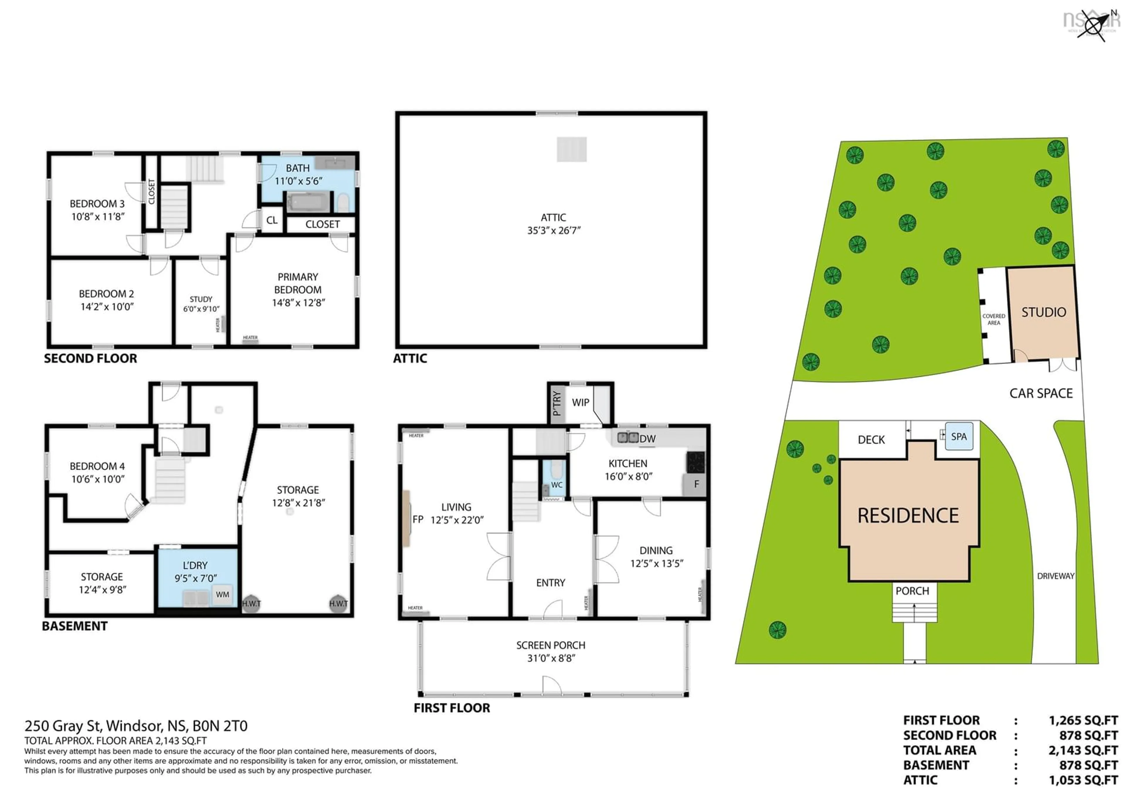 Floor plan for 250 Gray St, Windsor Nova Scotia B0N 2T0