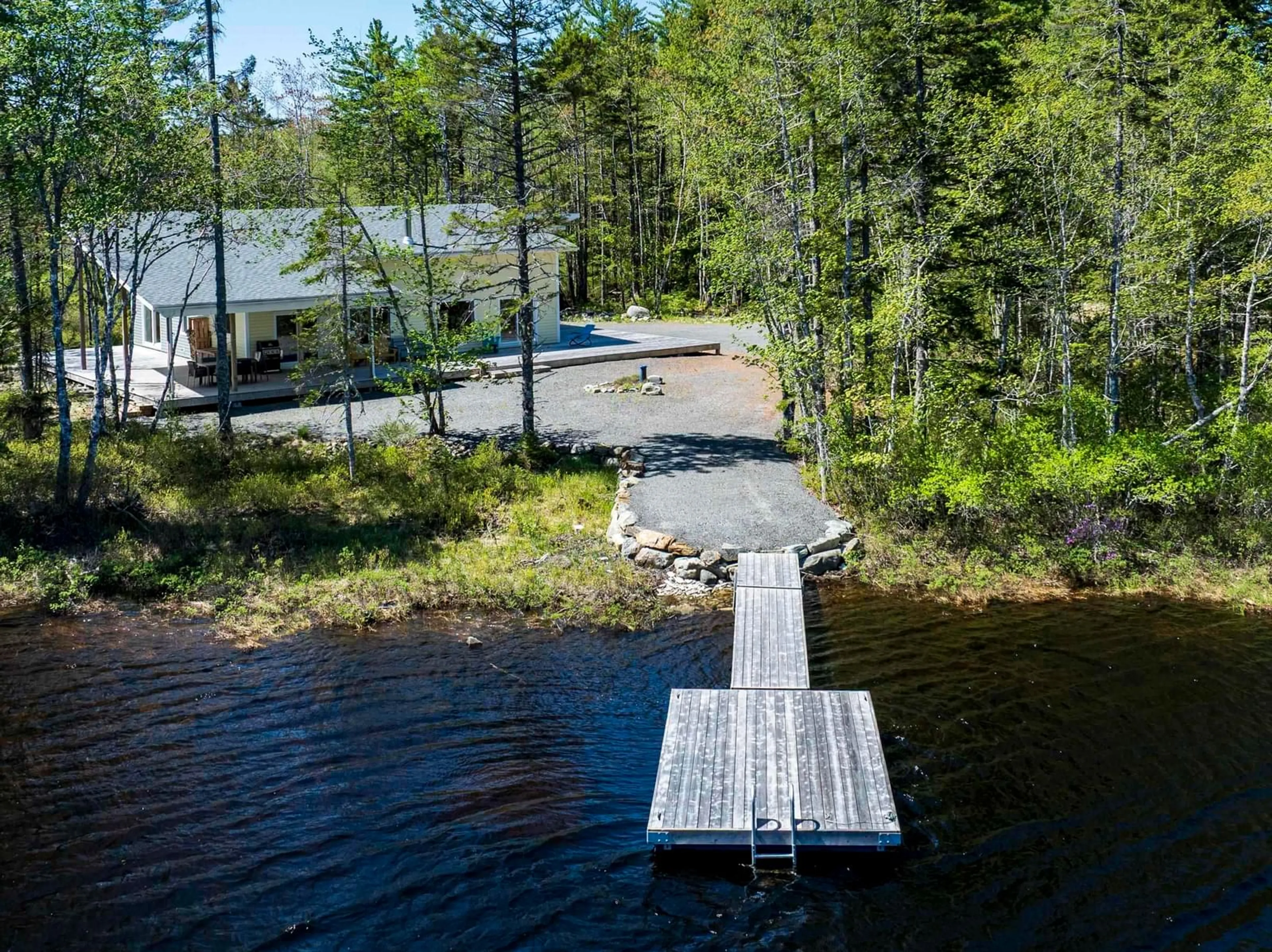 A pic from outside/outdoor area/front of a property/back of a property/a pic from drone, water/lake/river/ocean view for 795 East Clifford Rd, East Clifford Nova Scotia B0R 1E0