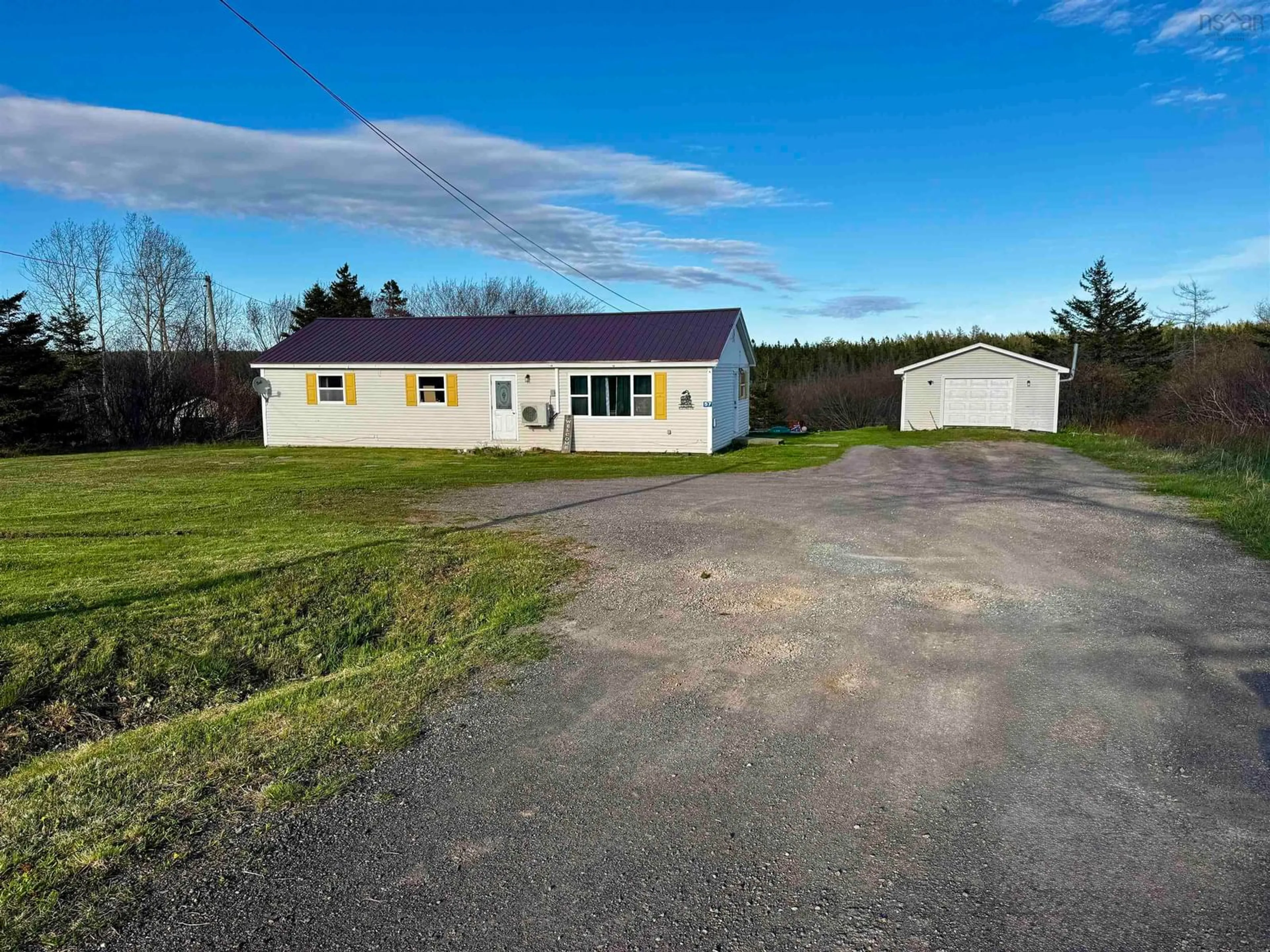 A pic from outside/outdoor area/front of a property/back of a property/a pic from drone, building for 57 Bennies Lane Extension, Louisdale Nova Scotia B0E 1V0