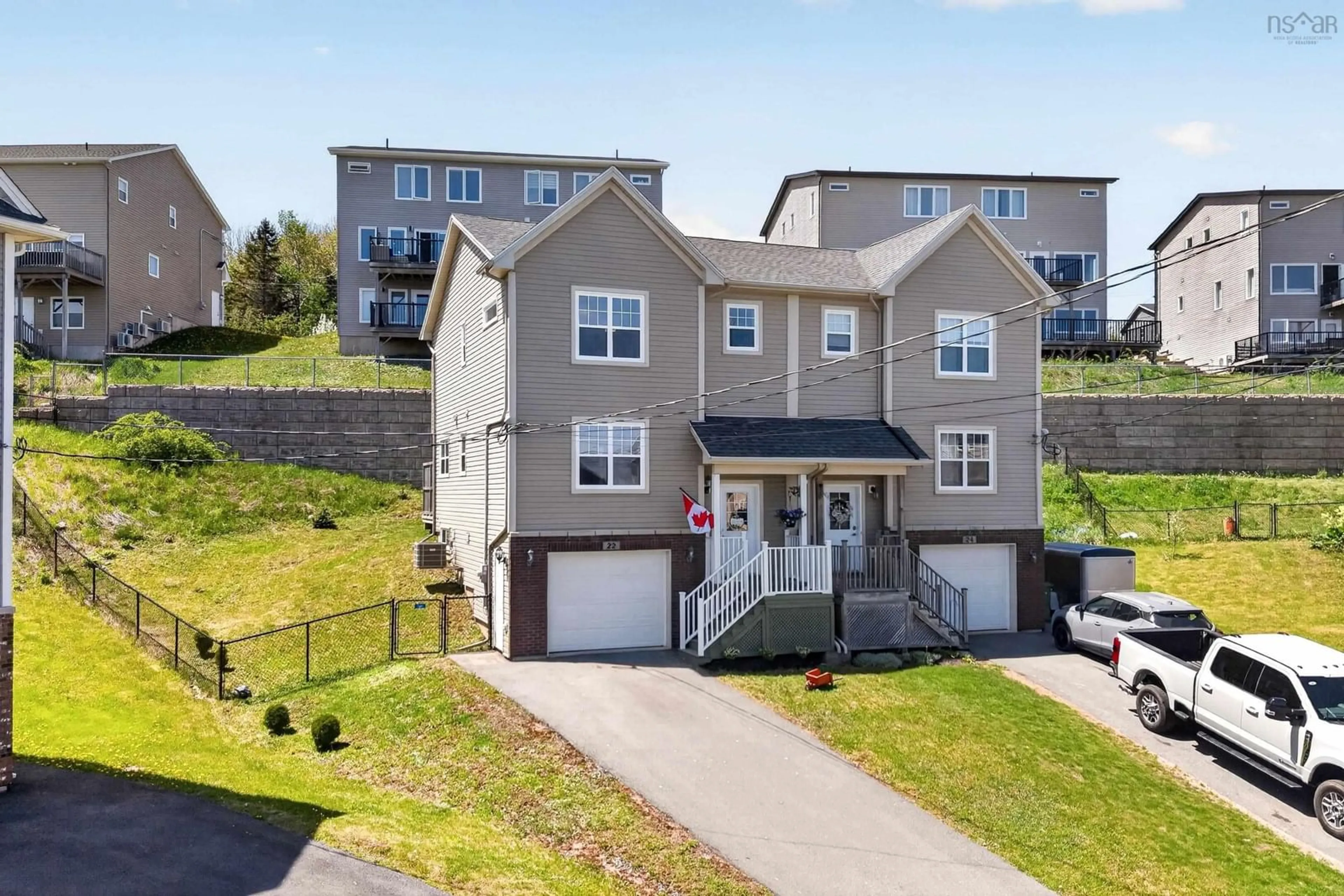 A pic from outside/outdoor area/front of a property/back of a property/a pic from drone, street for 22 Uprange Crt, Middle Sackville Nova Scotia B4E 0K8