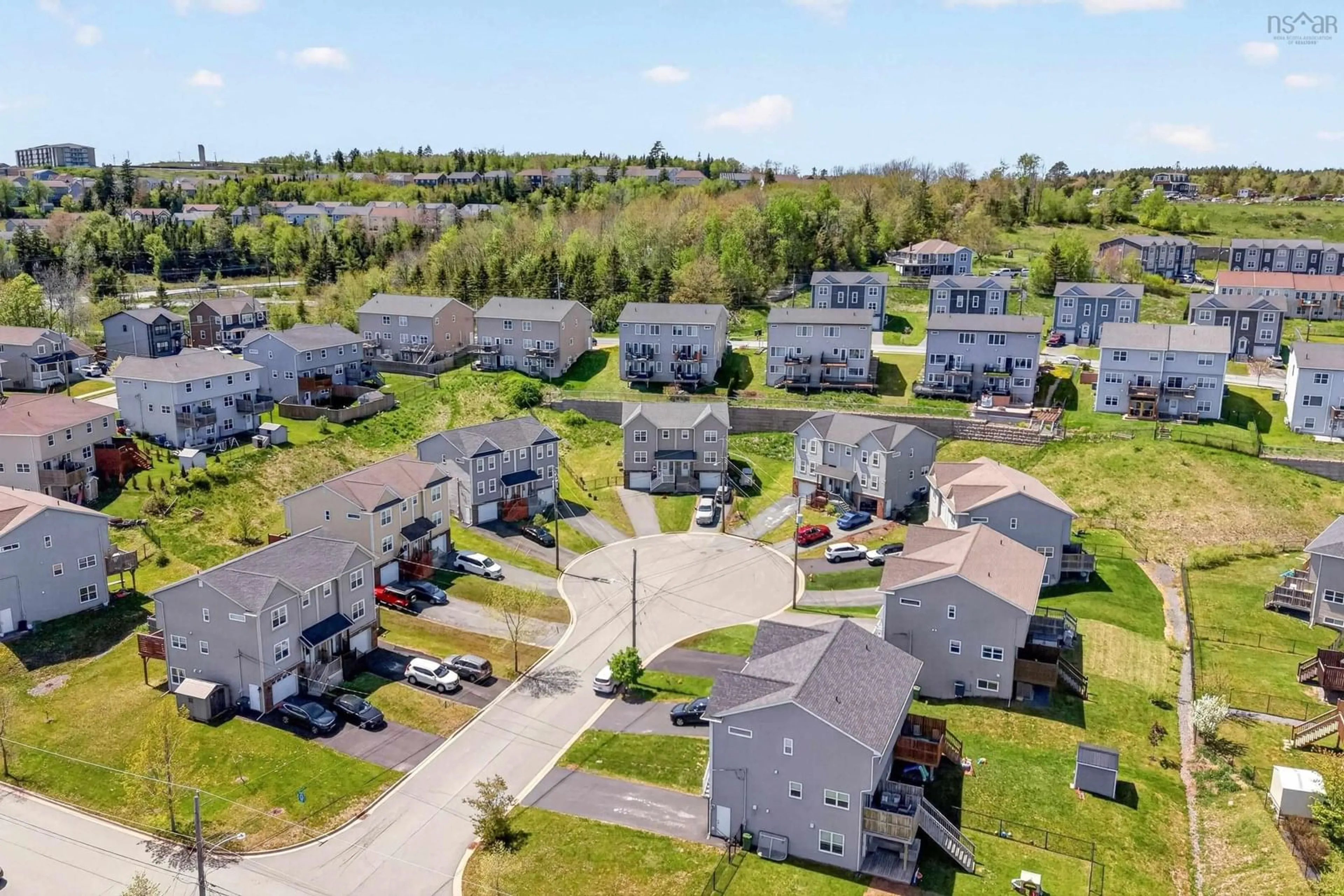 A pic from outside/outdoor area/front of a property/back of a property/a pic from drone, street for 22 Uprange Crt, Middle Sackville Nova Scotia B4E 0K8