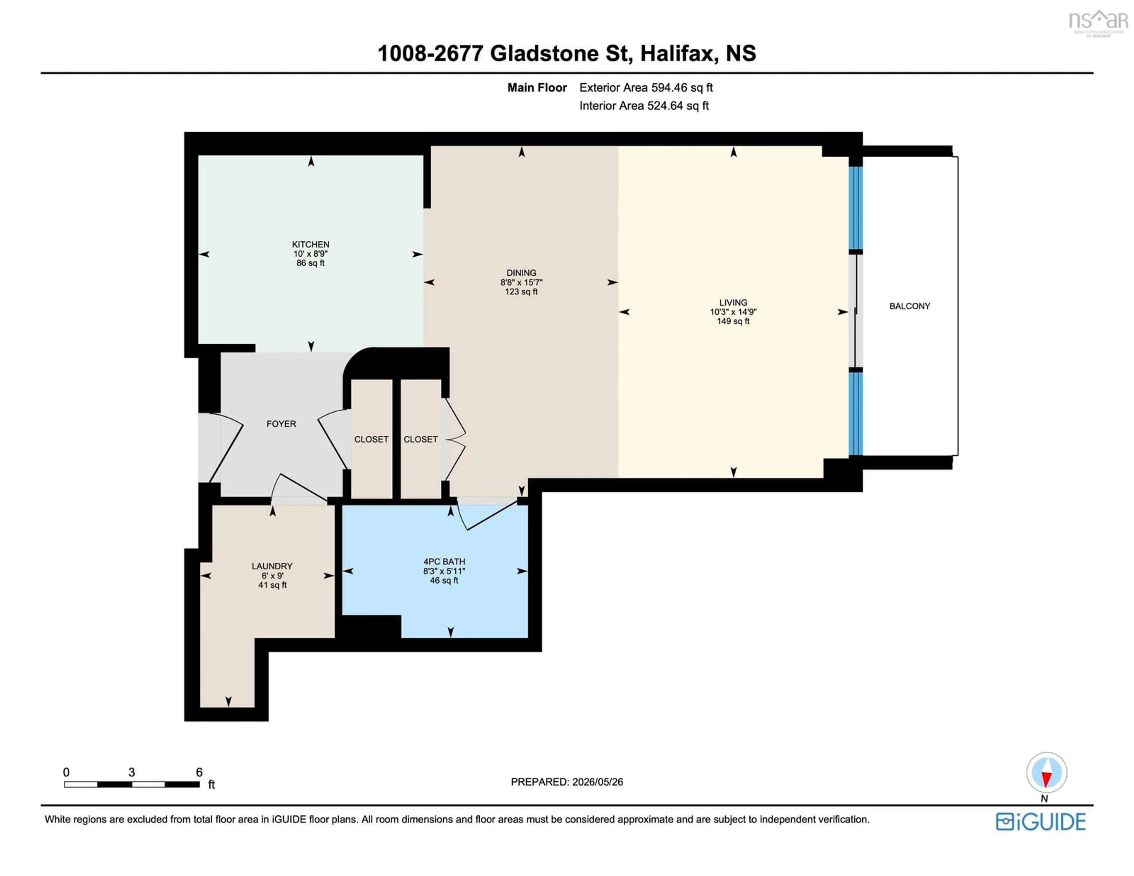 Floor plan for 2677 Gladstone St #1008, Halifax Nova Scotia B3K 0A3