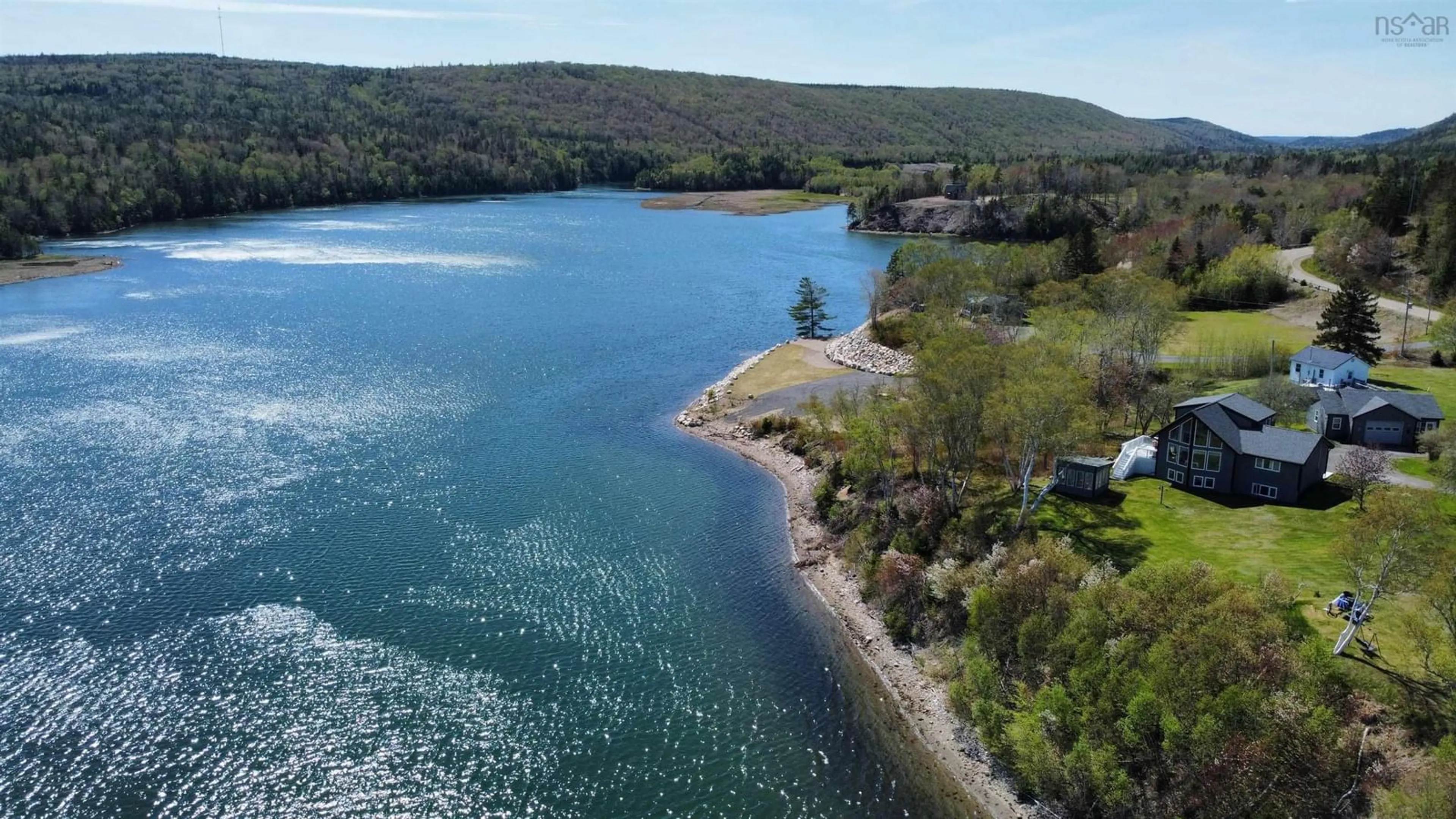 A pic from outside/outdoor area/front of a property/back of a property/a pic from drone, water/lake/river/ocean view for 16147 316 Hwy, Country Harbour Mines Nova Scotia B0H 1J0
