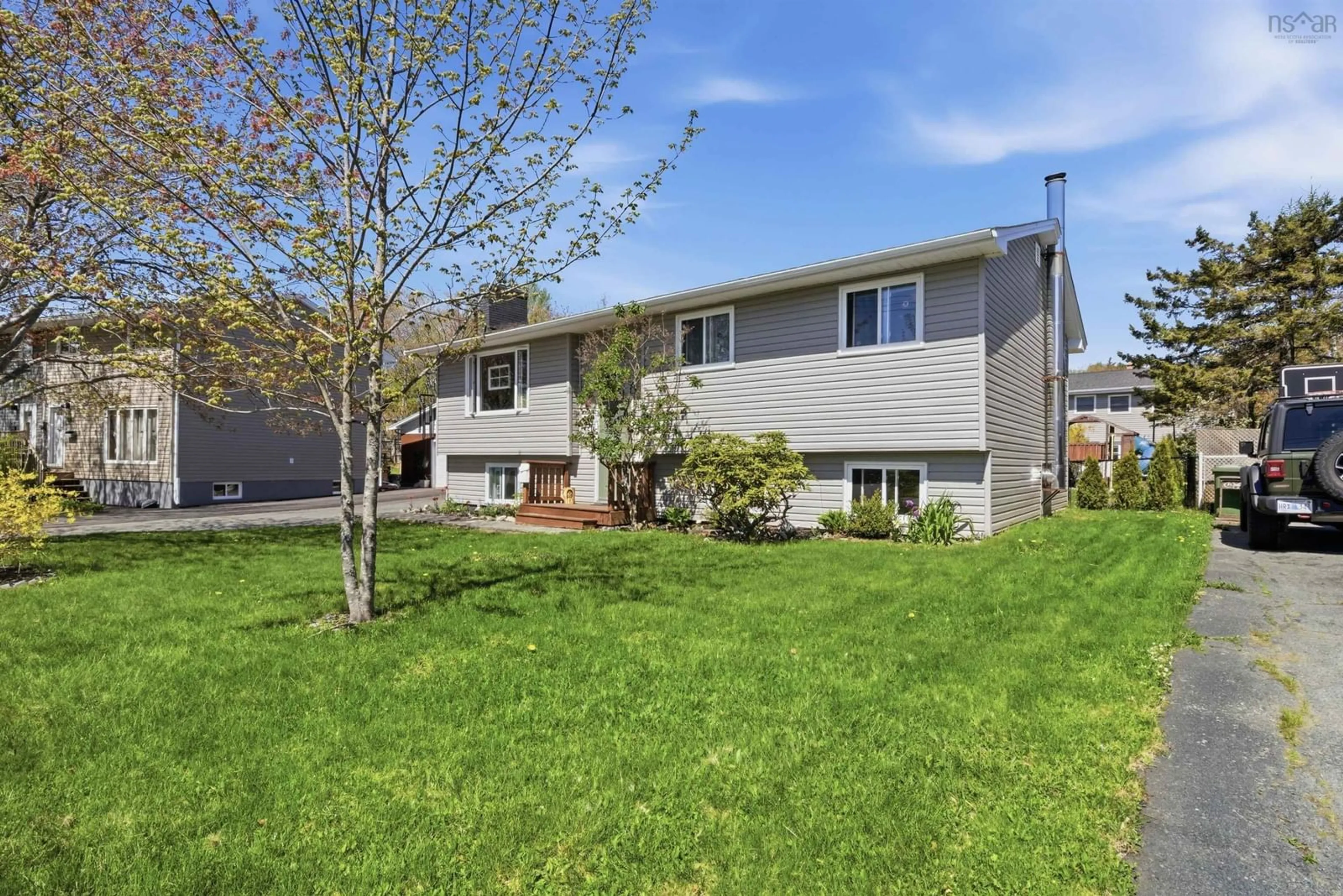 Home with vinyl exterior material, street for 15 Owen Dr, Dartmouth Nova Scotia B2W 3M1