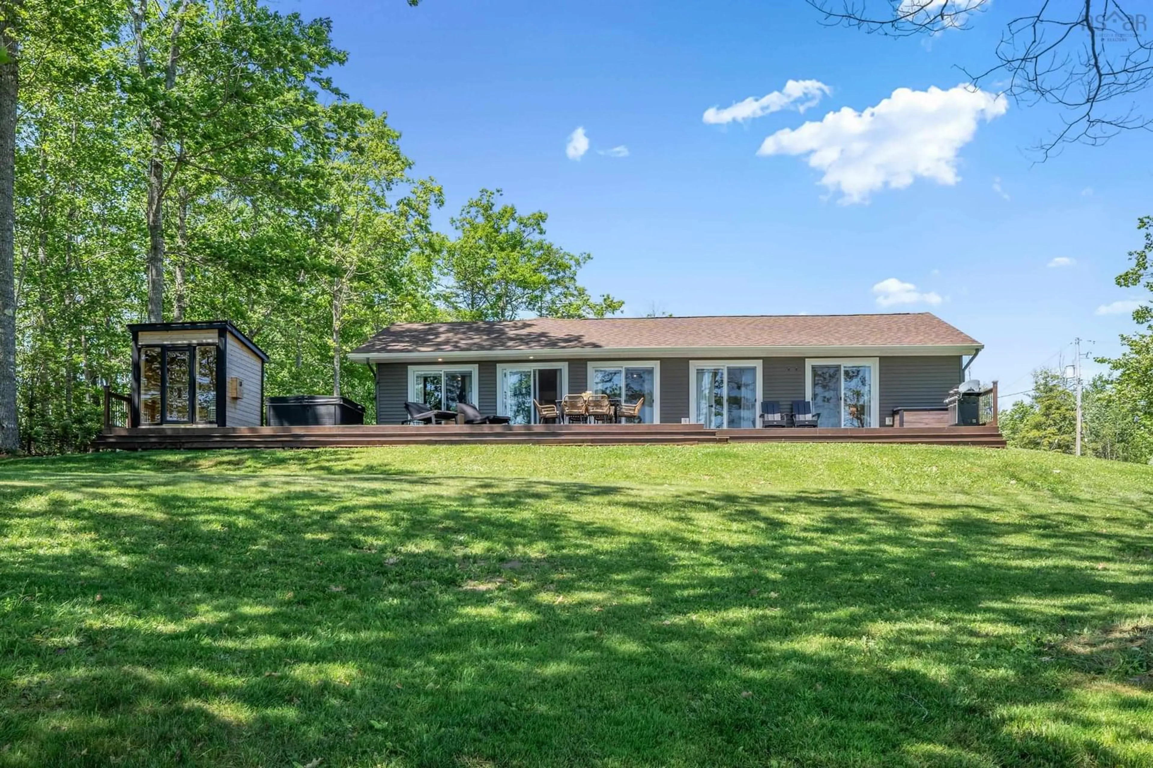 A pic from outside/outdoor area/front of a property/back of a property/a pic from drone, water/lake/river/ocean view for 40 Martins Point Rd, Enfield Nova Scotia B2T 1H9