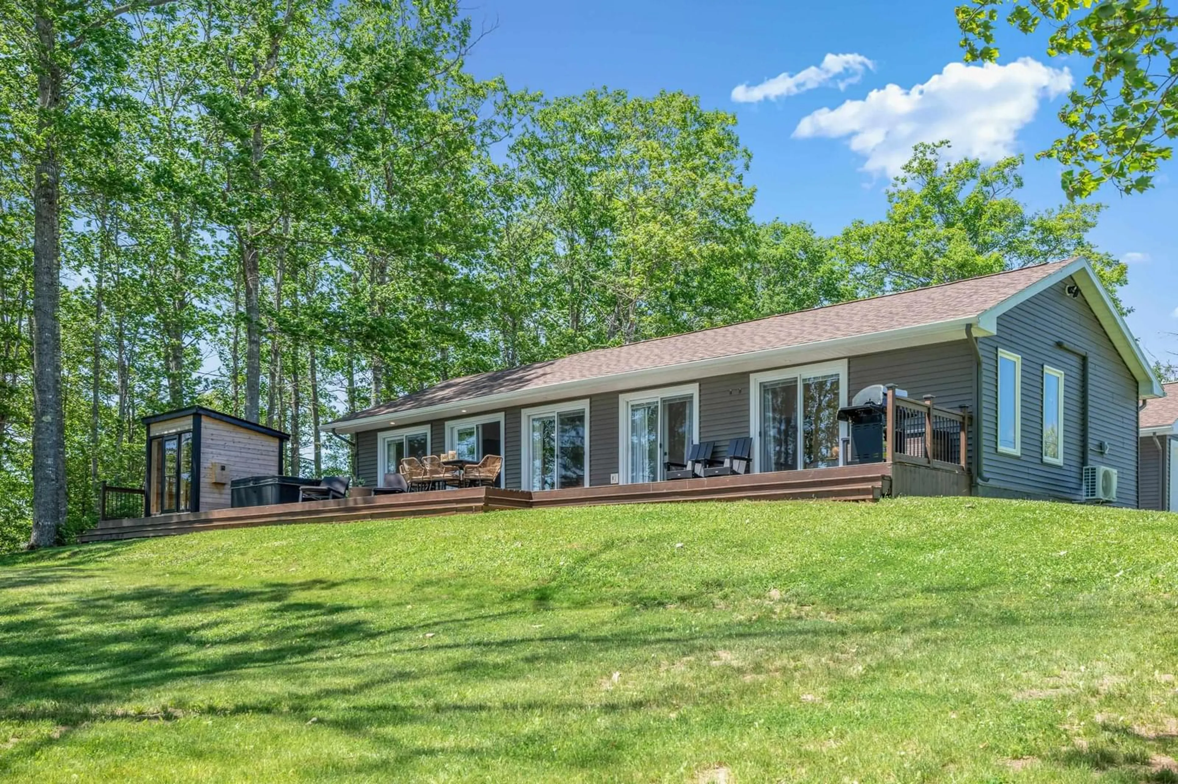 Patio, water/lake/river/ocean view for 40 Martins Point Rd, Enfield Nova Scotia B2T 1H9