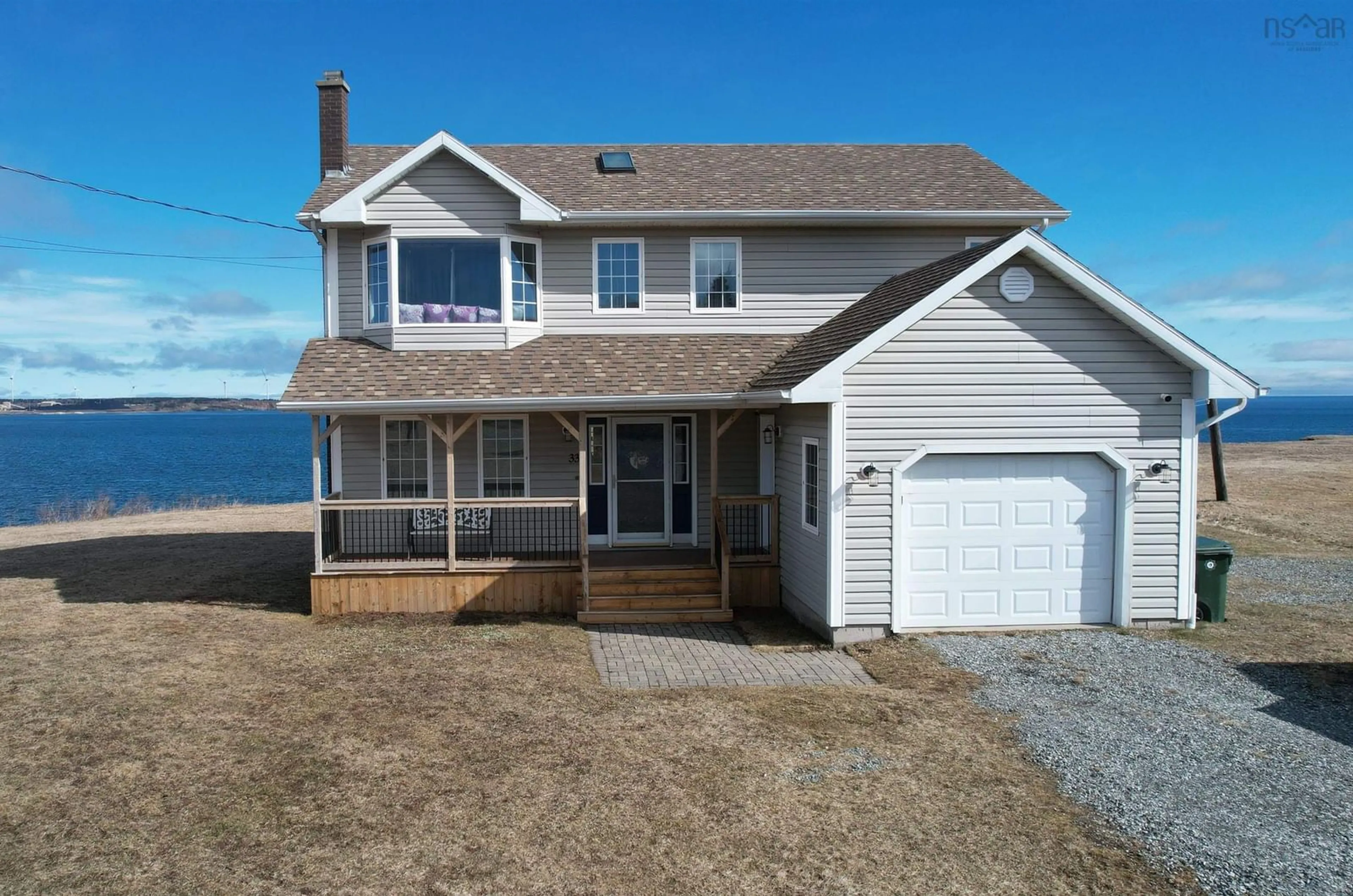 Home with vinyl exterior material, water/lake/river/ocean view for 33 Turnbull St, Dominion Nova Scotia B1G 1W5