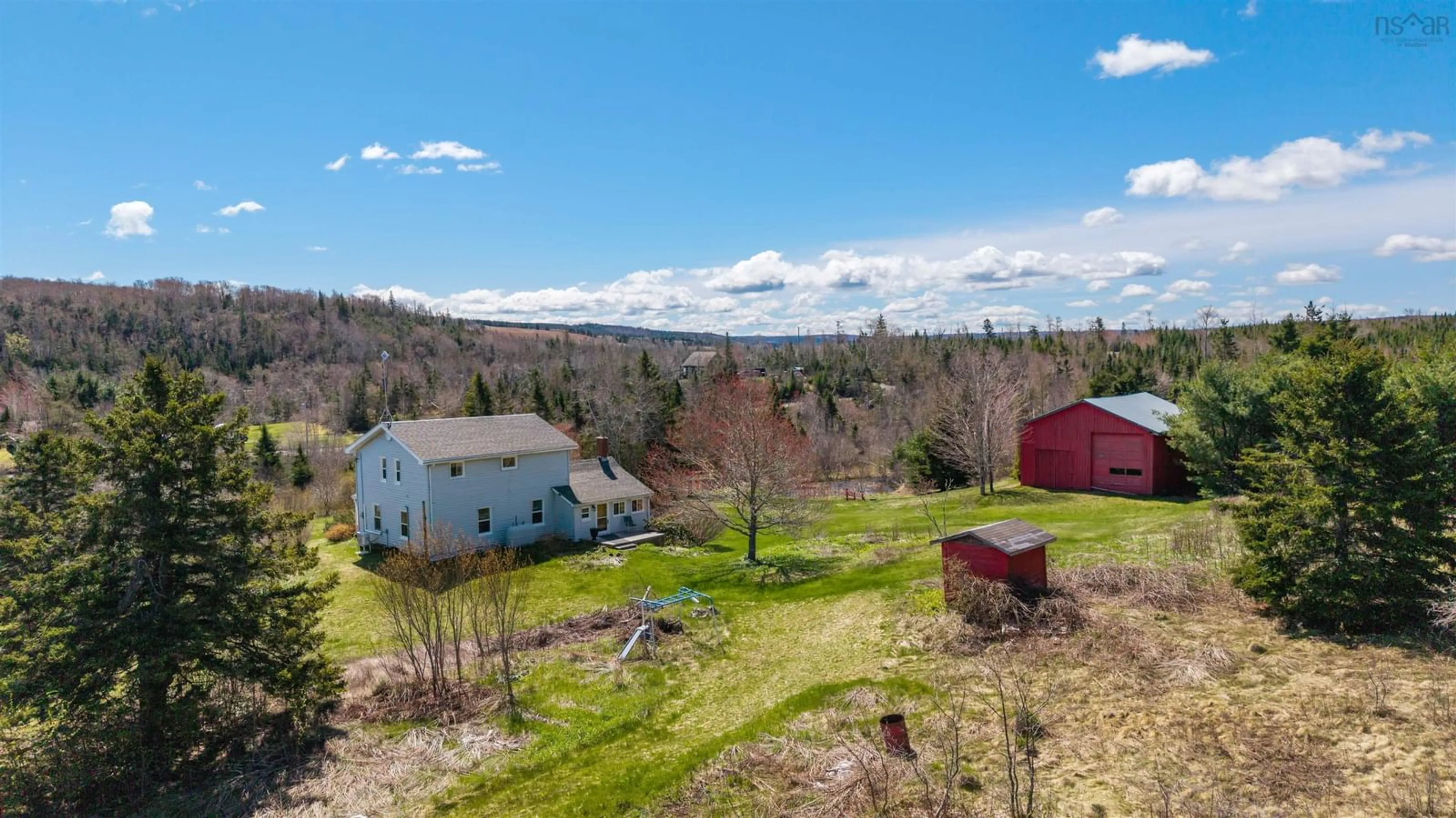 A pic from outside/outdoor area/front of a property/back of a property/a pic from drone, unknown for 801 West River Station Rd, Watervale Nova Scotia B0K 1Z0