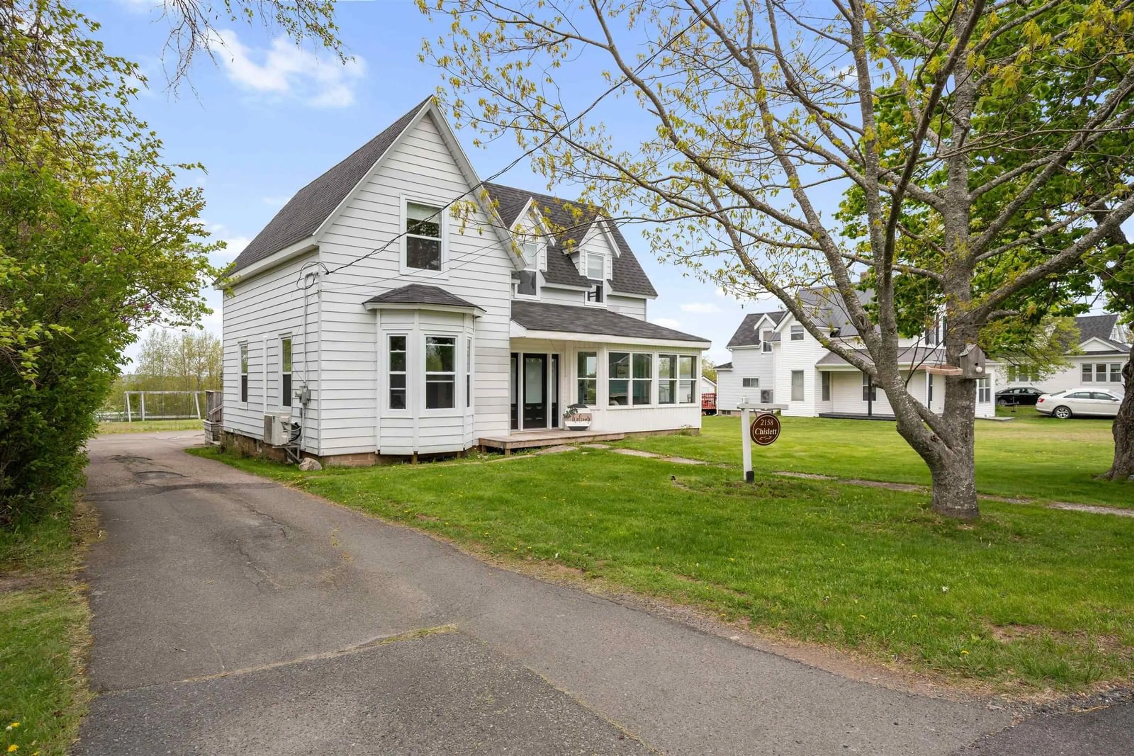 Home with vinyl exterior material, street for 2158 South Main St, Westville Nova Scotia B0K 2A0