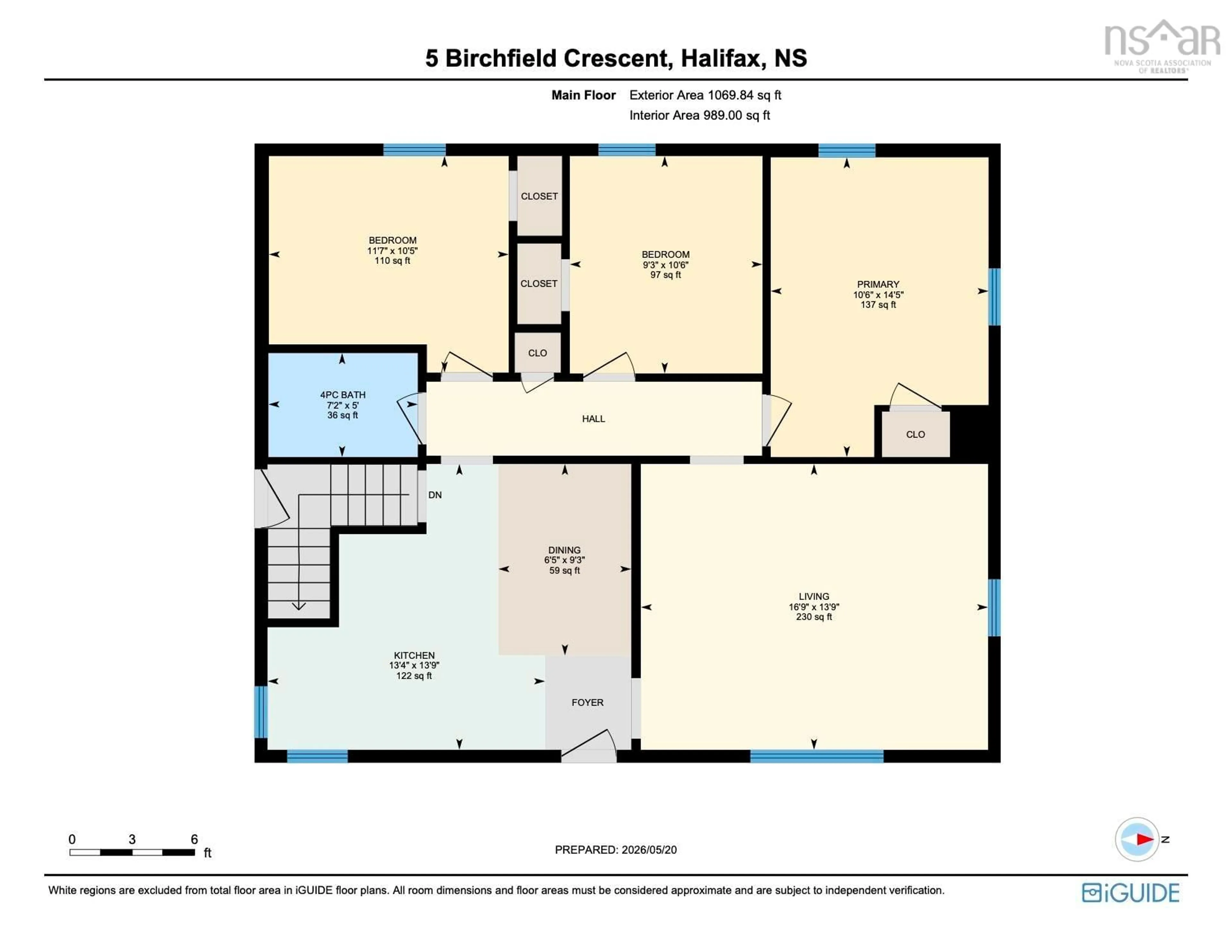 Floor plan for 5 Birchfield Cres, Halifax Nova Scotia B3R 2E6