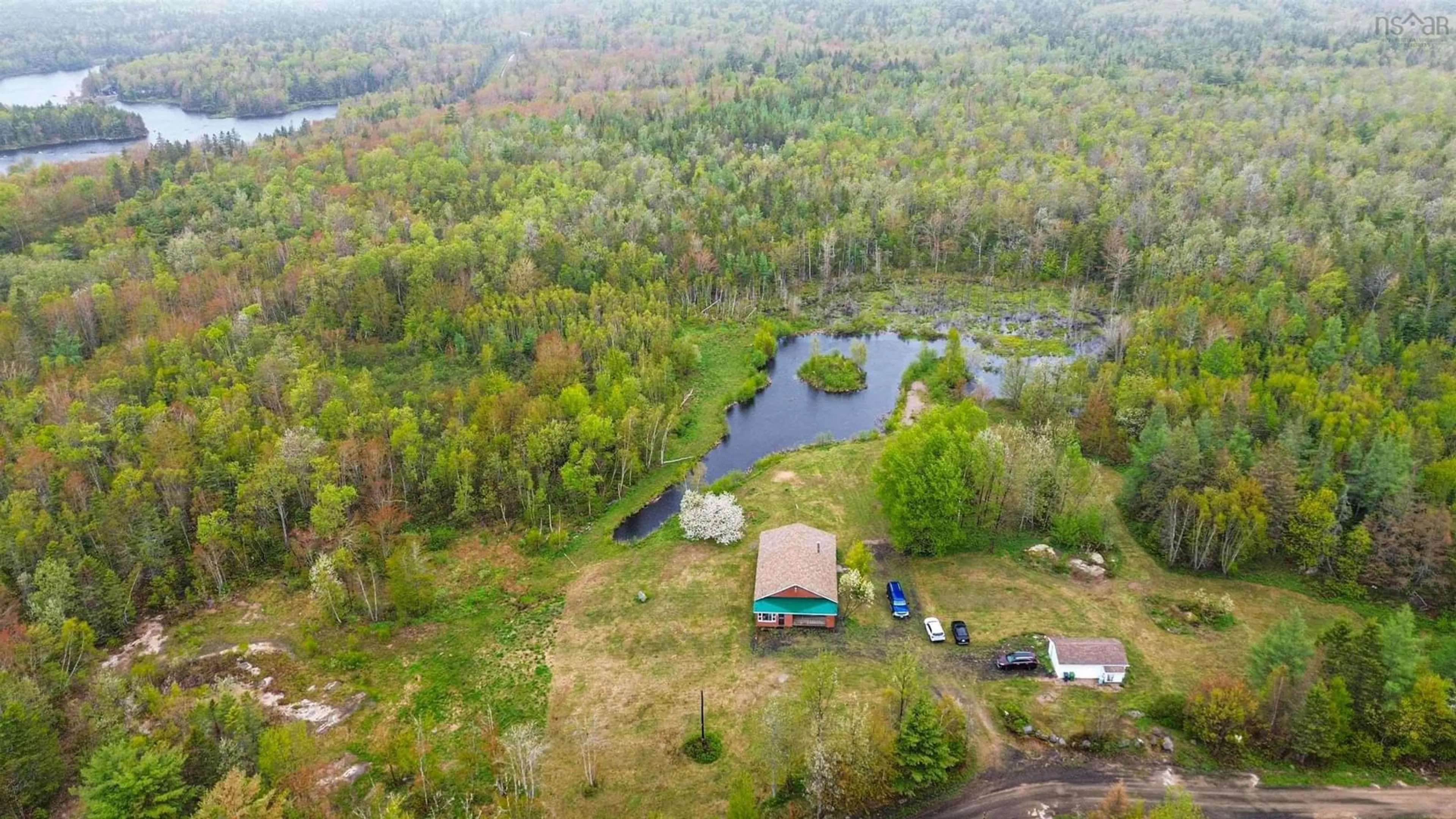 A pic from outside/outdoor area/front of a property/back of a property/a pic from drone, water/lake/river/ocean view for 4272 Thorne Rd, West Dalhousie Nova Scotia B0S 1C0
