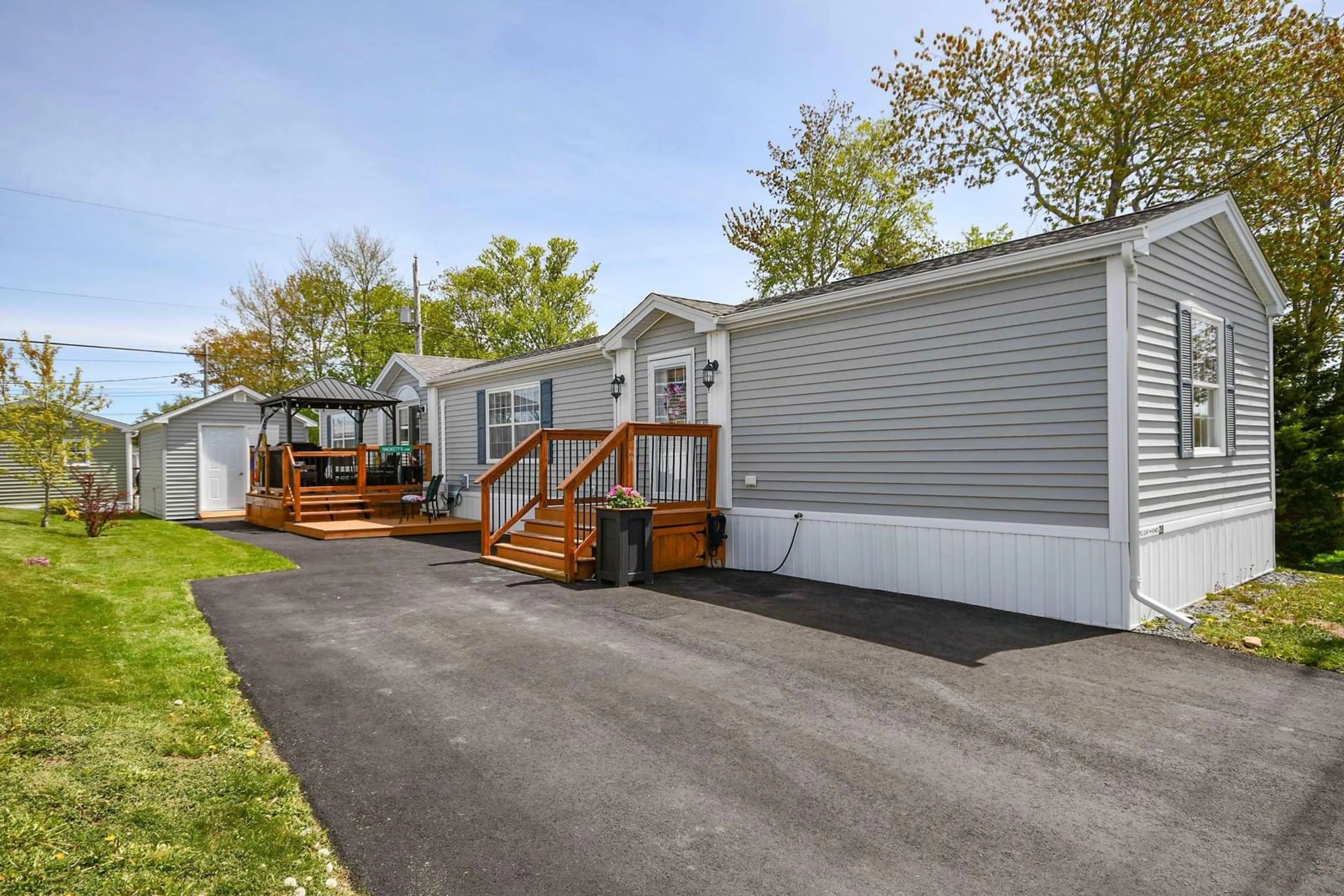 Home with vinyl exterior material, street for 28 Third St, Lucasville Nova Scotia B4B 1P9