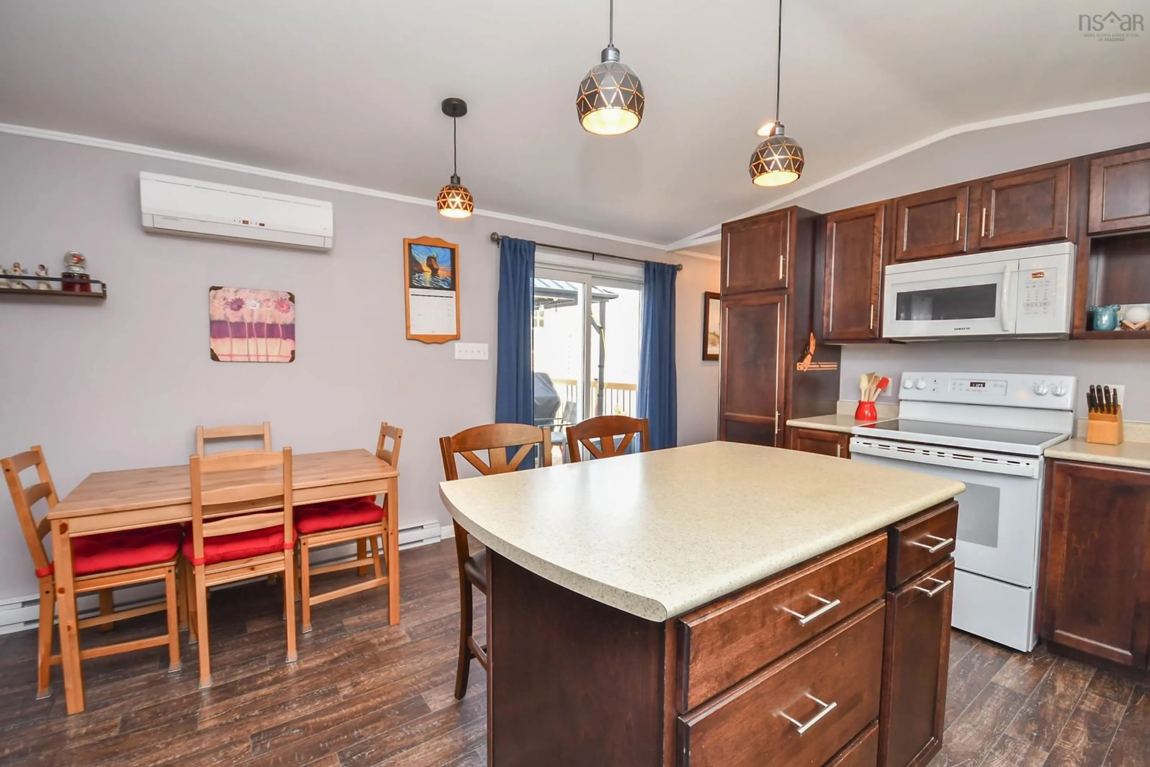 Open concept kitchen, wood/laminate floor for 28 Third St, Lucasville Nova Scotia B4B 1P9
