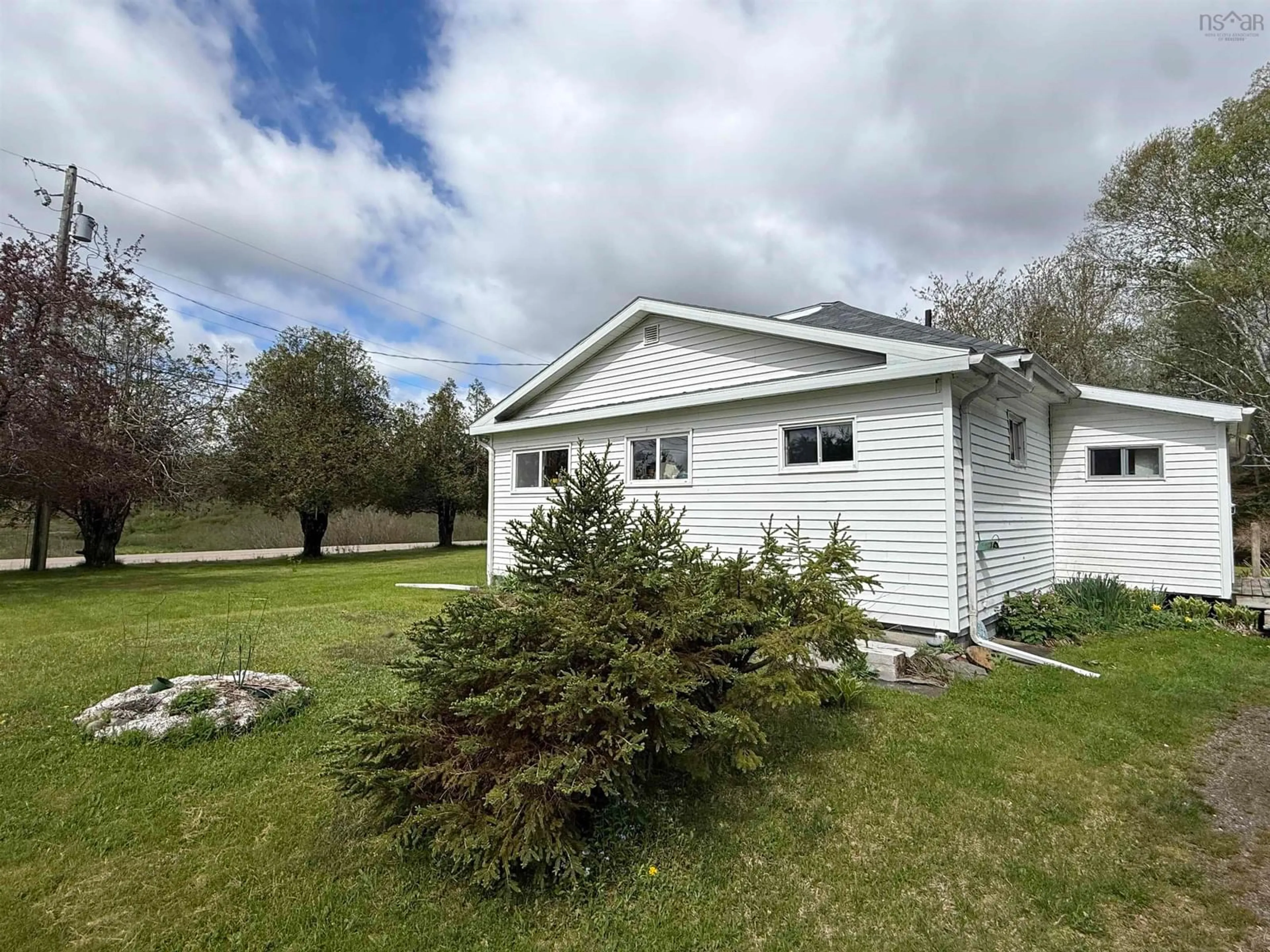 A pic from outside/outdoor area/front of a property/back of a property/a pic from drone, water/lake/river/ocean view for 9544 7 Hwy, Stillwater Nova Scotia B0J 3C0
