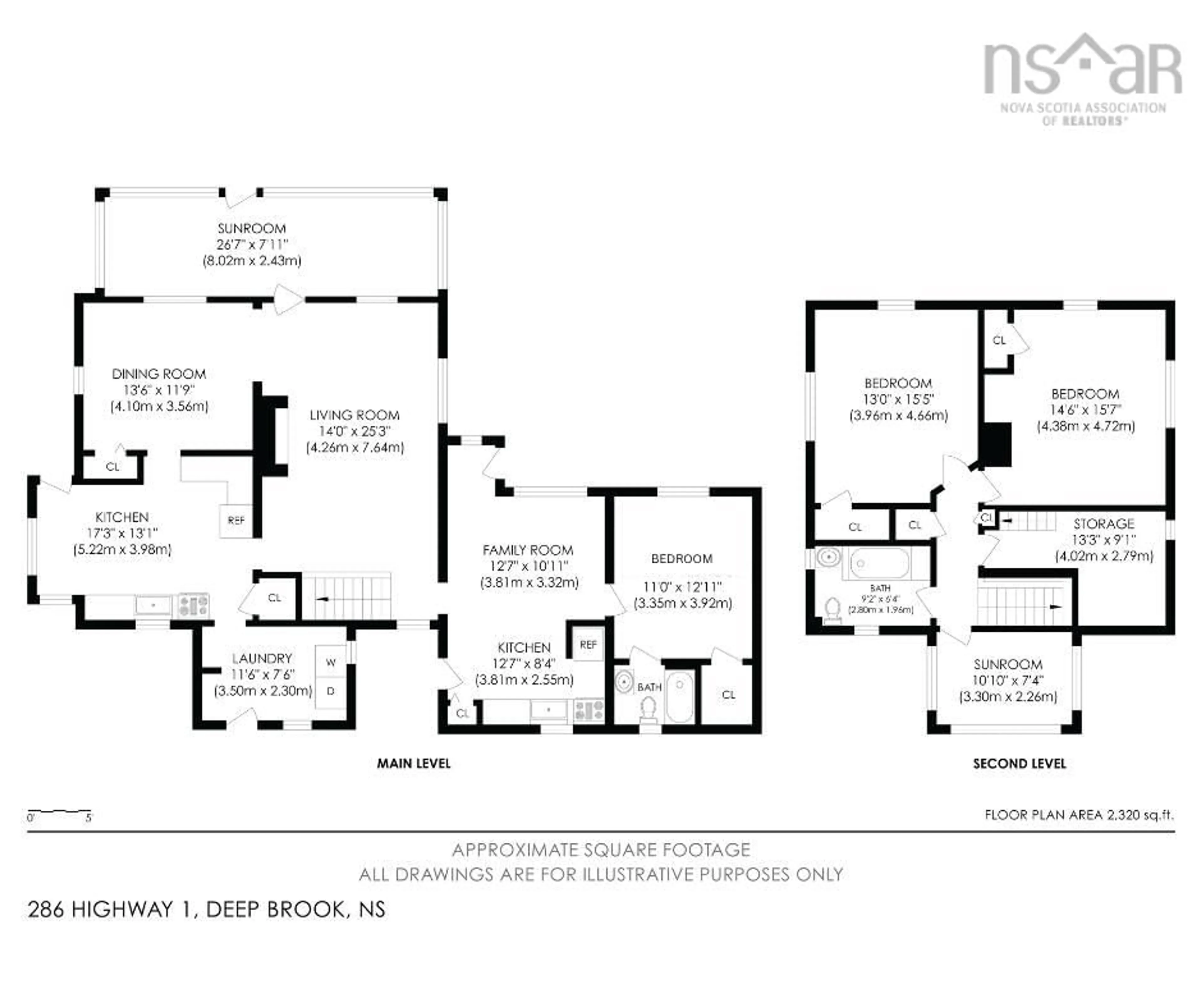 Floor plan for 286 Highway 1, Deep Brook Nova Scotia B0S 1J0
