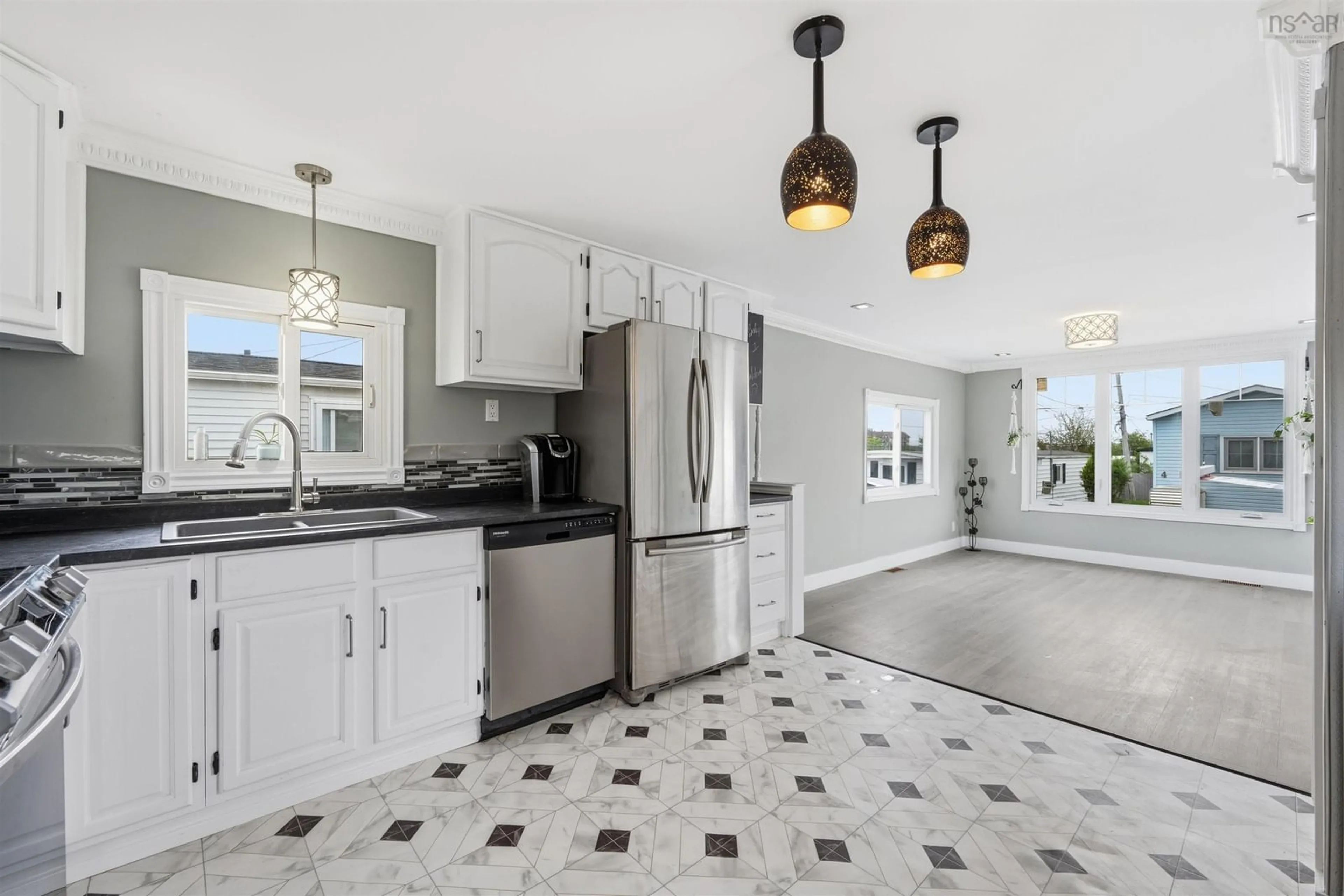 Open concept kitchen, ceramic/tile floor for 1 Bishop Ave, Halifax Nova Scotia B2Y 2B4
