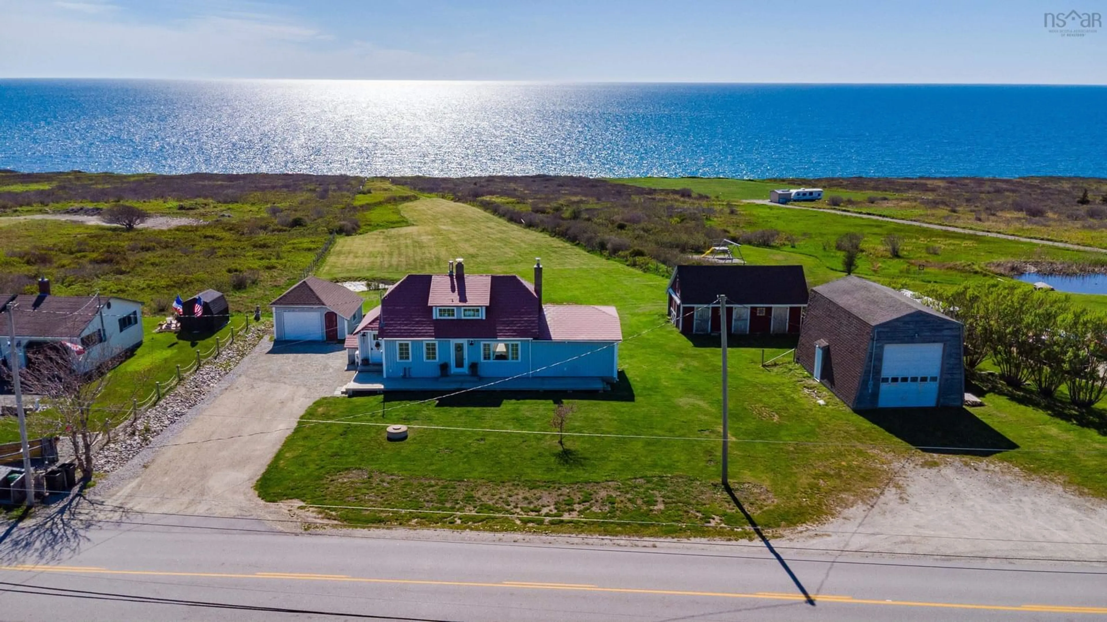 A pic from outside/outdoor area/front of a property/back of a property/a pic from drone, water/lake/river/ocean view for 1837 Main Shore Rd, Sandford Nova Scotia B5A 5L1